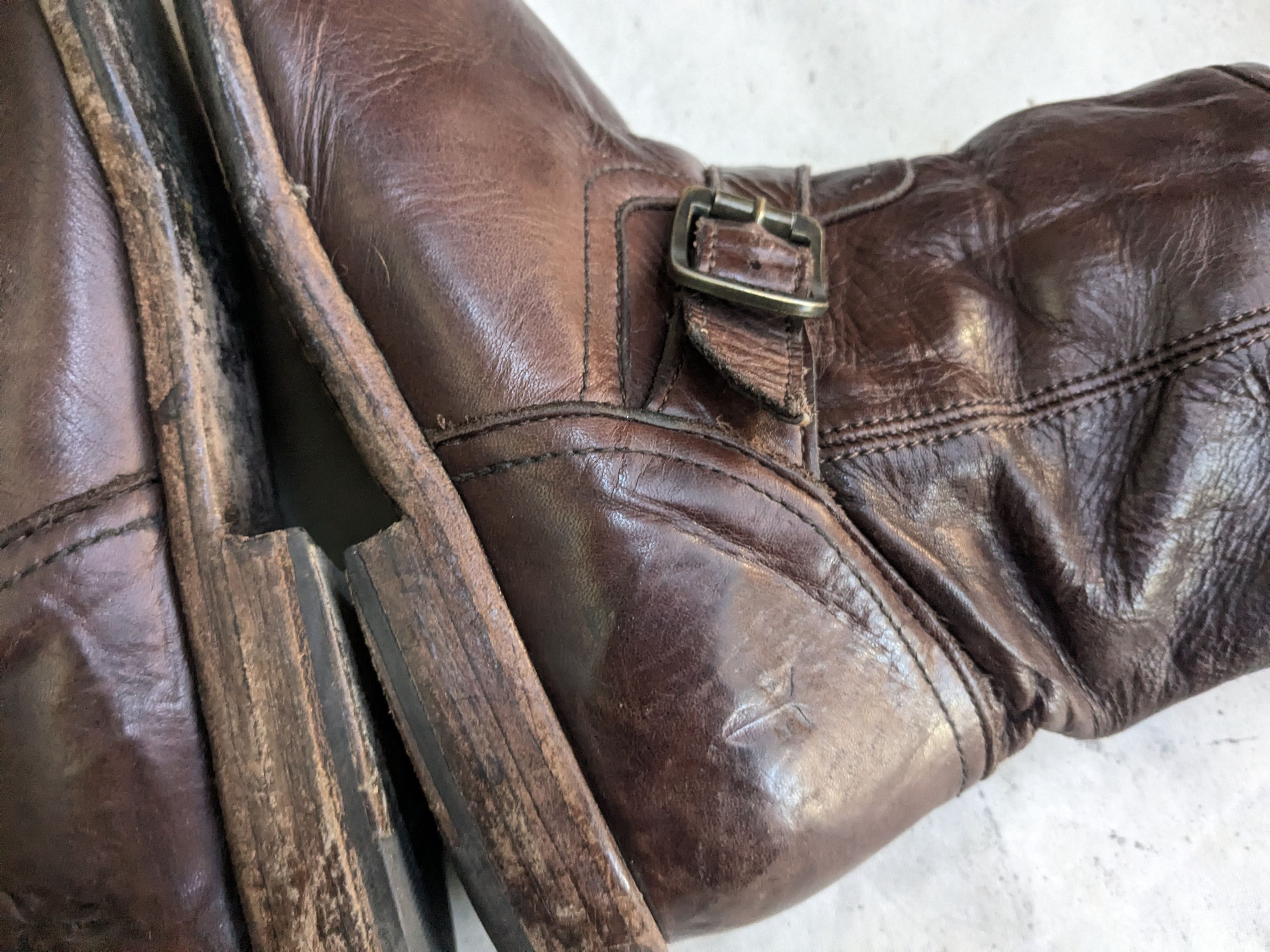 Frye Frye Engineer Boots Brown Leather 8 D Motorcycle Biker Size US 8 / EU 41 - 7 Thumbnail