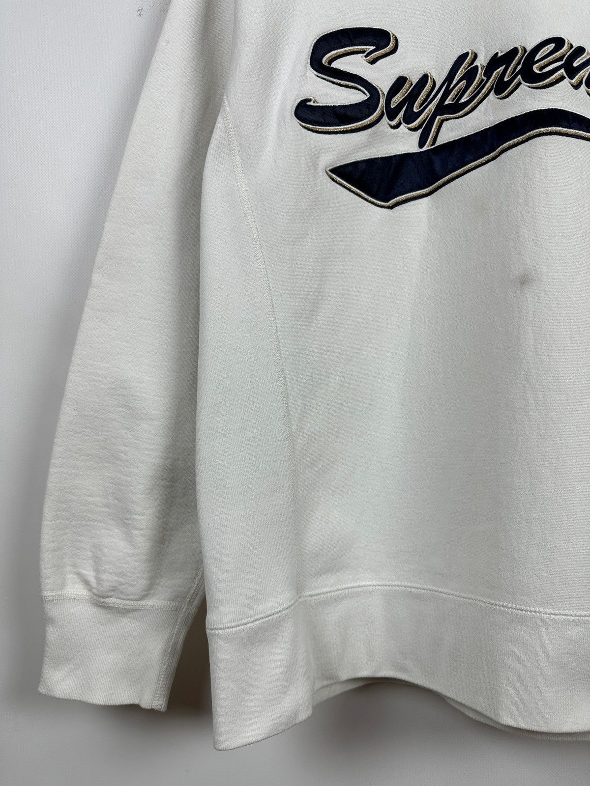 Supreme Supreme Brush Script White Crewneck Sweatshirt Size US L / EU 52-54 / 3 - 9 Thumbnail