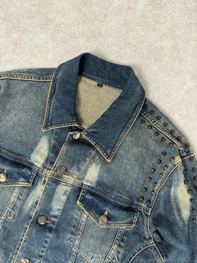 Roberto Cavalli 2000s Cavalli Blue Studded Denim Jacket Size US M / EU 48-50 / 2 - 4 Thumbnail