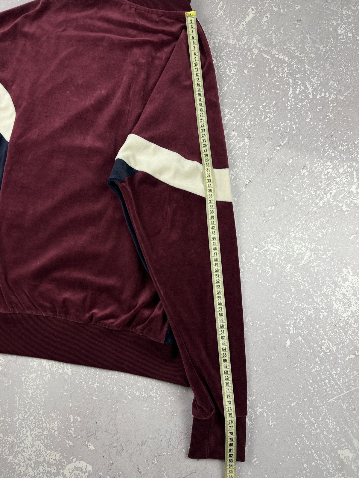 Adidas RARE Retro Adidas Velour Tack Top Jacket Mens S-M Burgandy Size US M / EU 48-50 / 2 - 12 Thumbnail