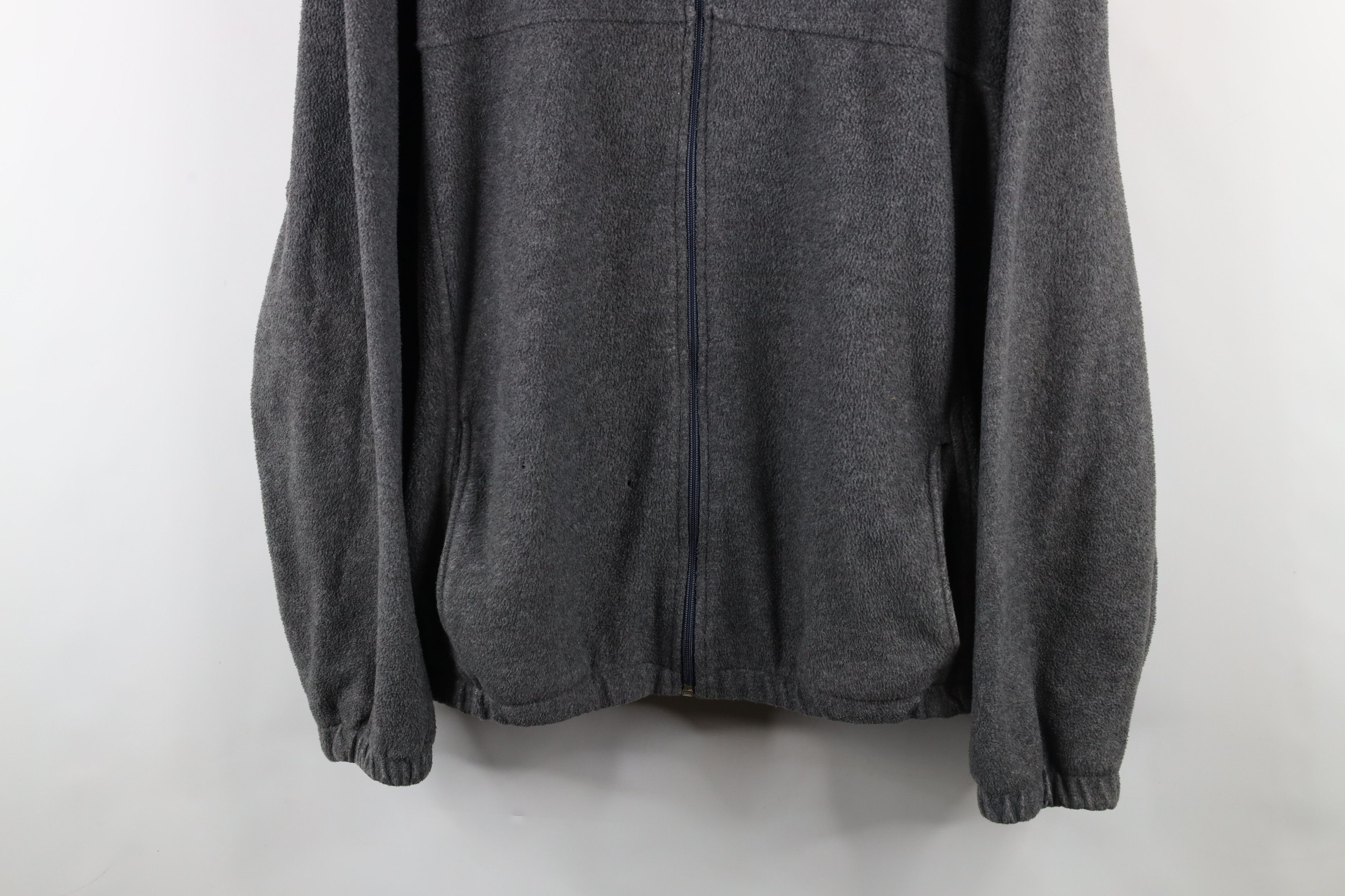 Vintage Vintage 90s Streetwear Blank Fleece Full Zip Hoodie Gray Size US XXL / EU 58 / 5 - 3 Thumbnail