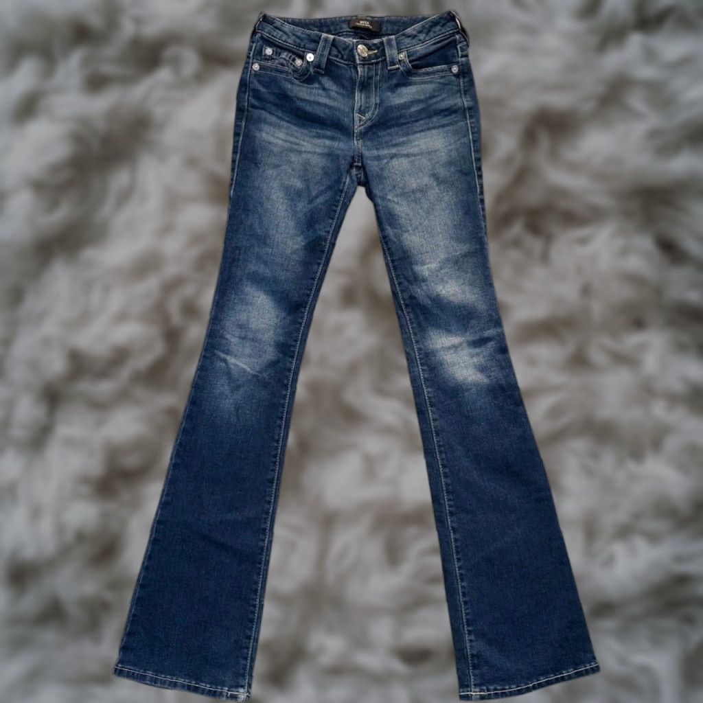 True Religion True Religion Jeans Womens 24 Blue Becca Mid Rise Bootcut Denim Dark Wash Size 42" / US 20 - 1 Thumbnail