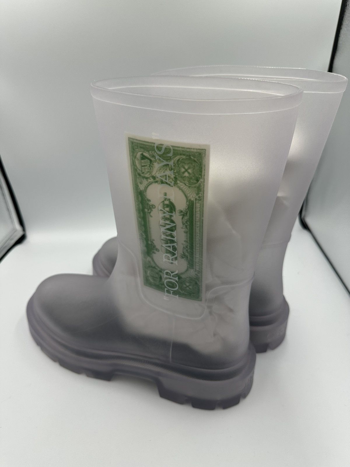 Off-White OFF-WHITE "Reboot Dollar" Rain Boots Transparent 45 US Size US 12 / EU 45 - 2 Thumbnail