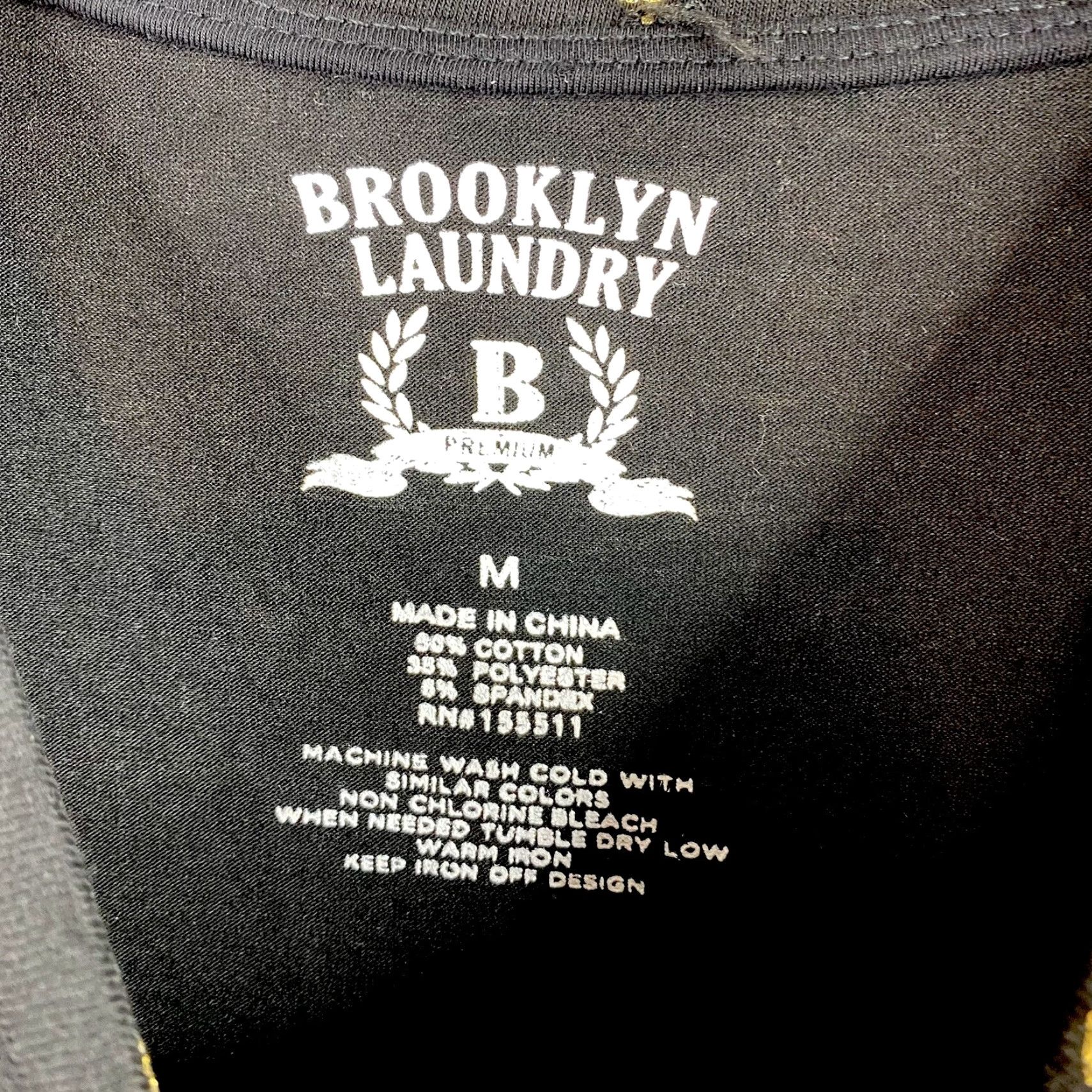Praying BROOKLYN LAUNDRY Mens Shirt M Black Gold Praying Hands Pullover Long Sleeve Size US M / EU 48-50 / 2 - 4 Thumbnail