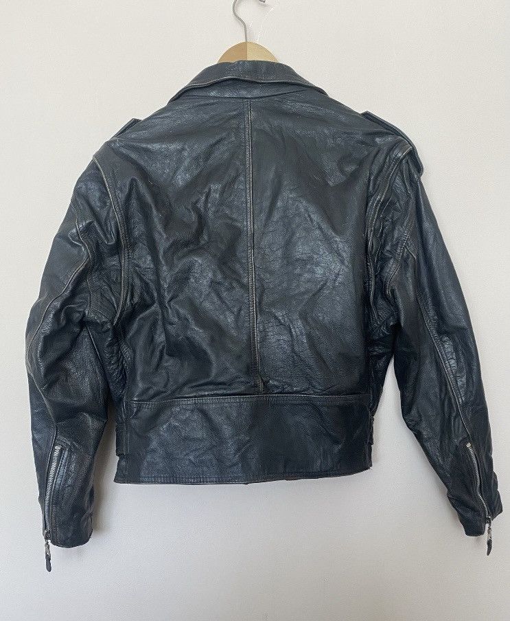 Vintage 💥RARE 90s Mauritius Gipsy Leather Biker Jacket OPTI ZIP! Size US M / EU 48-50 / 2 - 6 Thumbnail
