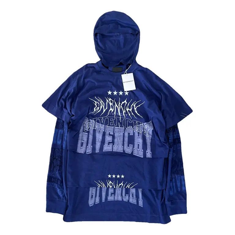 Givenchy o1mle0125 All-in-One T-Shirt Balaclava in Cobalt Blue Size US S / EU 44-46 / 1 - 1 Thumbnail