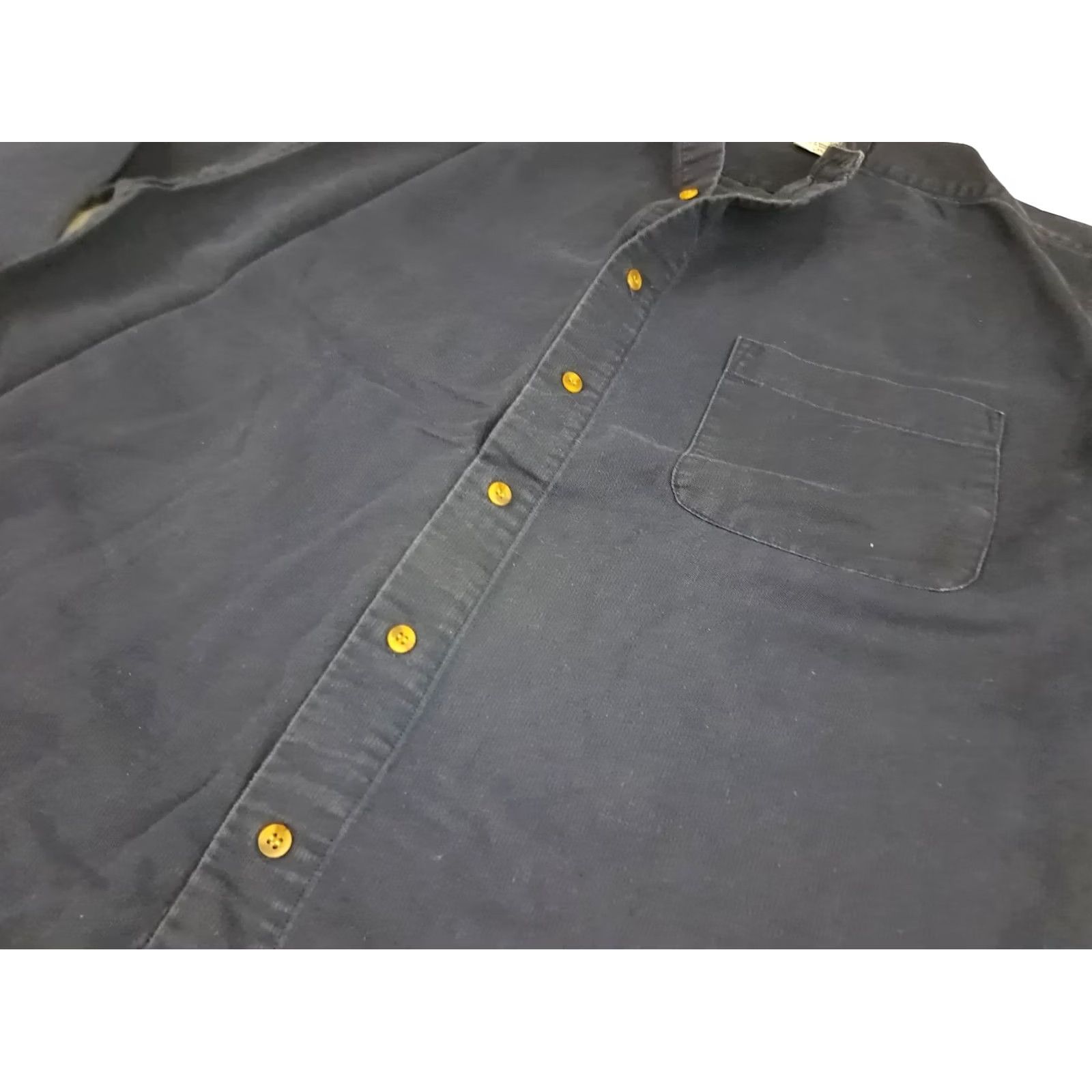 Bugle Boy VINTAGE Bugle Boy Button-Up Shirt XL Cotton Canvas Blue Collarless Short Collarless? Size US XL / EU 56 / 4 - 4 Thumbnail