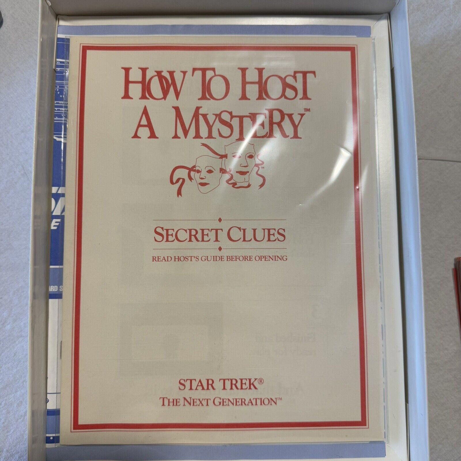 Designer VTG How to Host a Mystery: Star Trek Next Generation Game Size ONE SIZE - 4 Thumbnail
