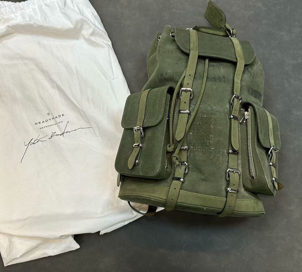 READYMADE ReadyMade Vintage Military Fabric Flap Pocket Backpack Size ONE SIZE - 1 Thumbnail