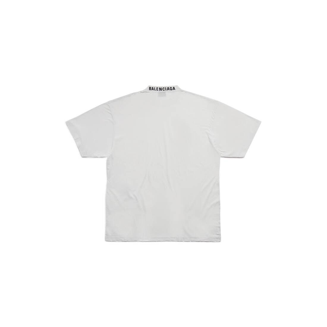 Balenciaga o1srvl11e0425 T-Shirt Medium Fit in White Size L / US 10 / IT 46 - 2 Thumbnail