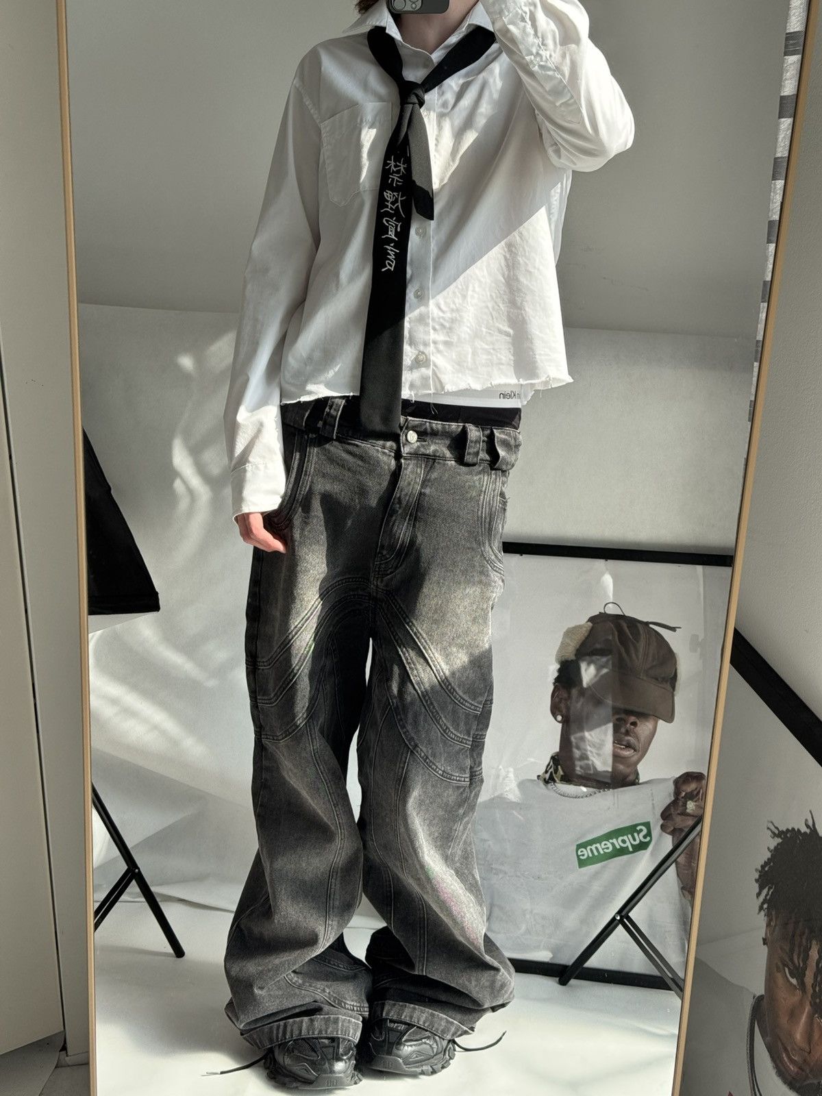 Yohji Yamamoto Yohji Yamamoto Tie - Nihilistic Delusion 虚無妄想 Size ONE SIZE - 5 Thumbnail