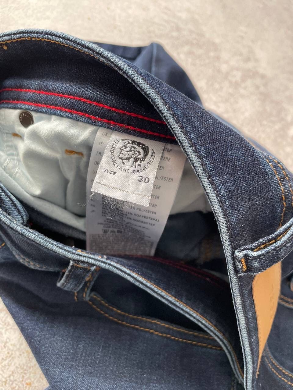 Diesel × Diesel Black Gold × Vintage Vintage Diesel SLEENKER Denim Pants Big Logo Y2K Ultra Rare Size US 30 / EU 46 - 9 Thumbnail