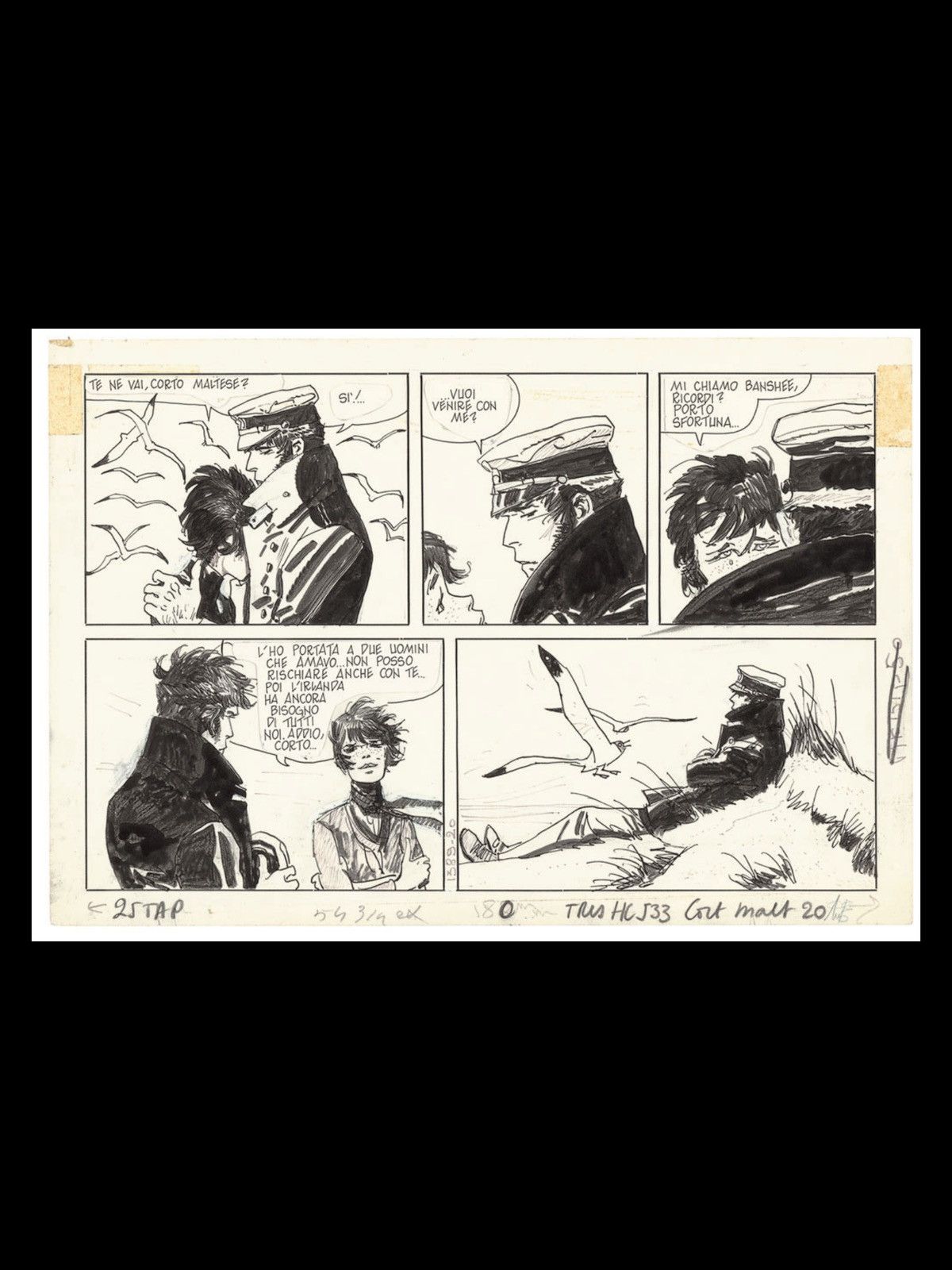 Vintage 1990s Corto Maltese by Hugo Pratt, Italian Comics T-Shirt Size US L / EU 52-54 / 3 - 3 Thumbnail