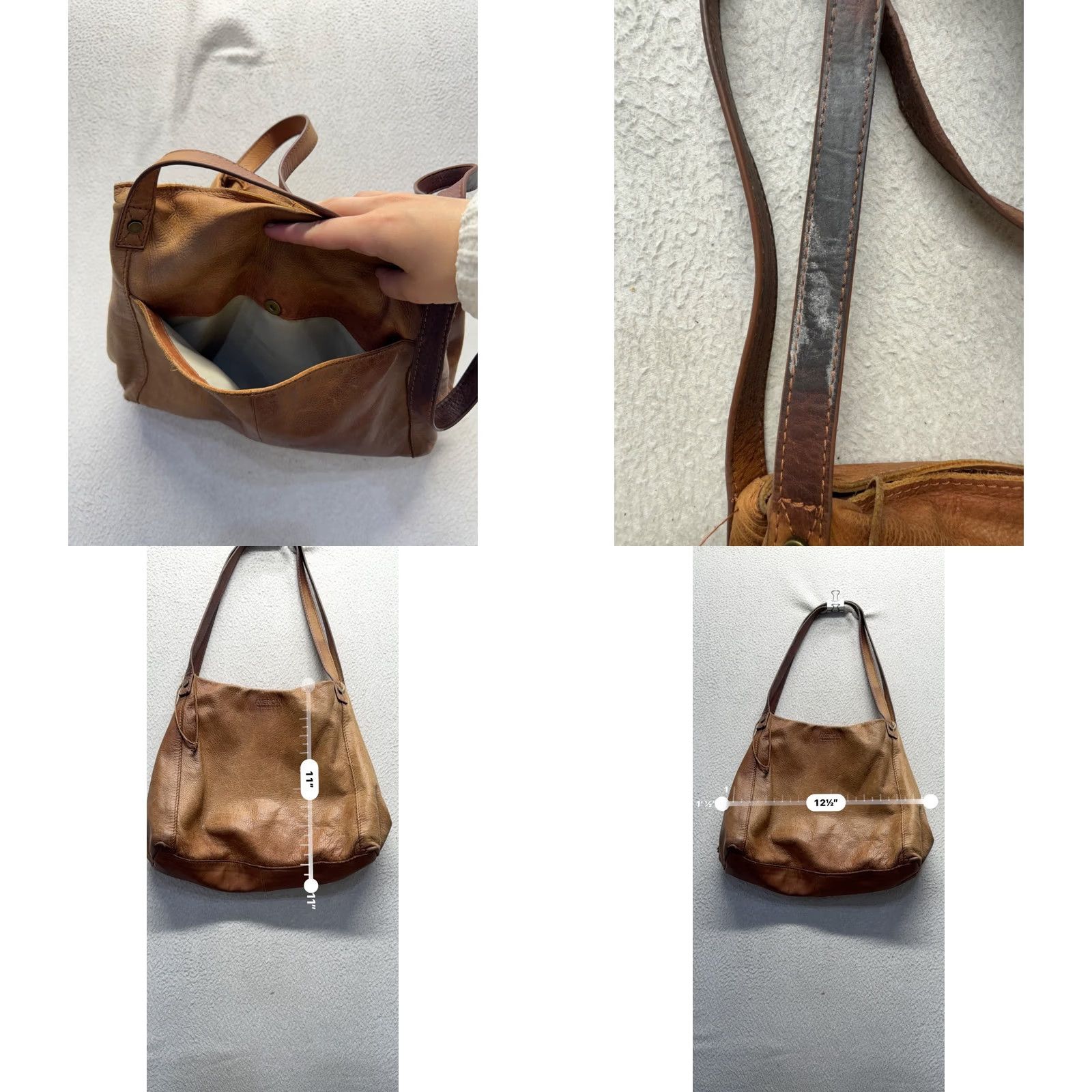 Vintage VINTAGE American Leather Co. Brown Genuine Leather Shoulder Bag #9841 Size ONE SIZE - 8 Thumbnail