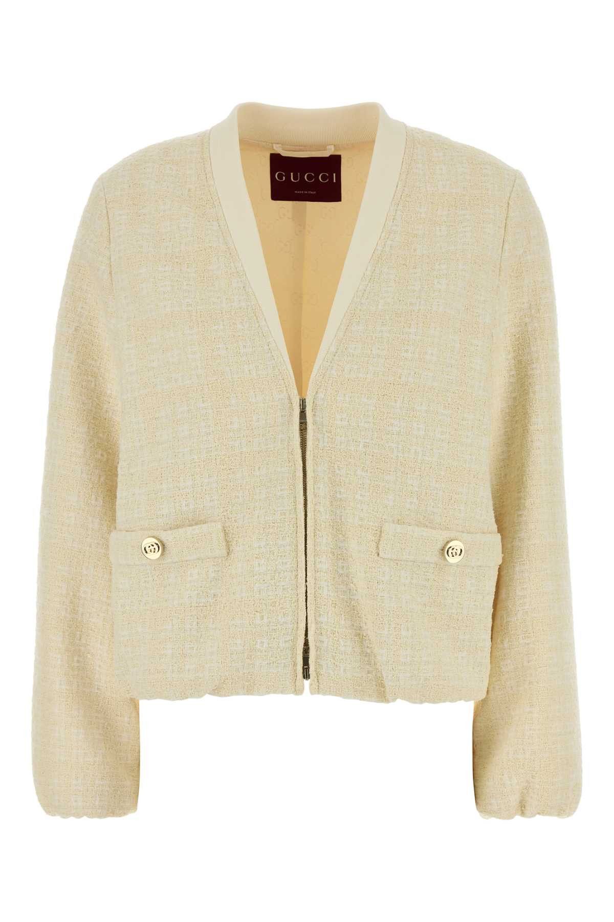 Gucci Ivory Tweed Jacket Size M / US 6-8 / IT 42-44 - 1 Thumbnail