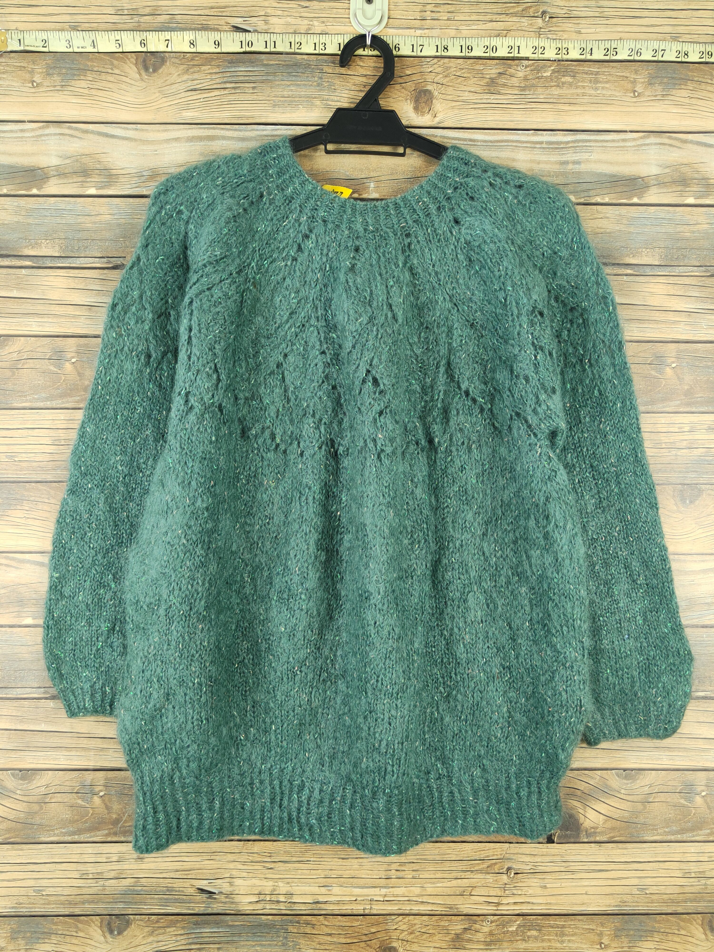 Japanese Brand Japanese Brand Green Knitwear Wool Sweatshirts #W2138 Size M / US 6-8 / IT 42-44 - 7 Thumbnail