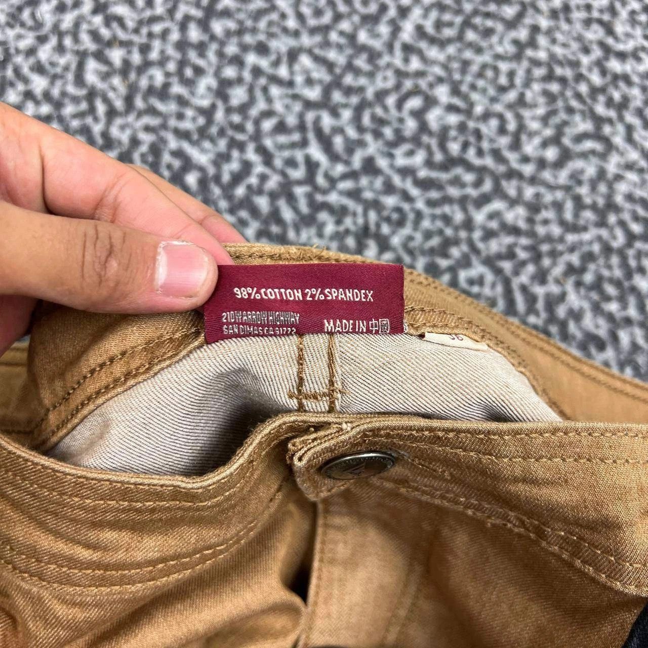 Other Footprint Manufacture Jeans Men 36x33 Brown Denim Pants Size US 36 / EU 52 - 4 Thumbnail