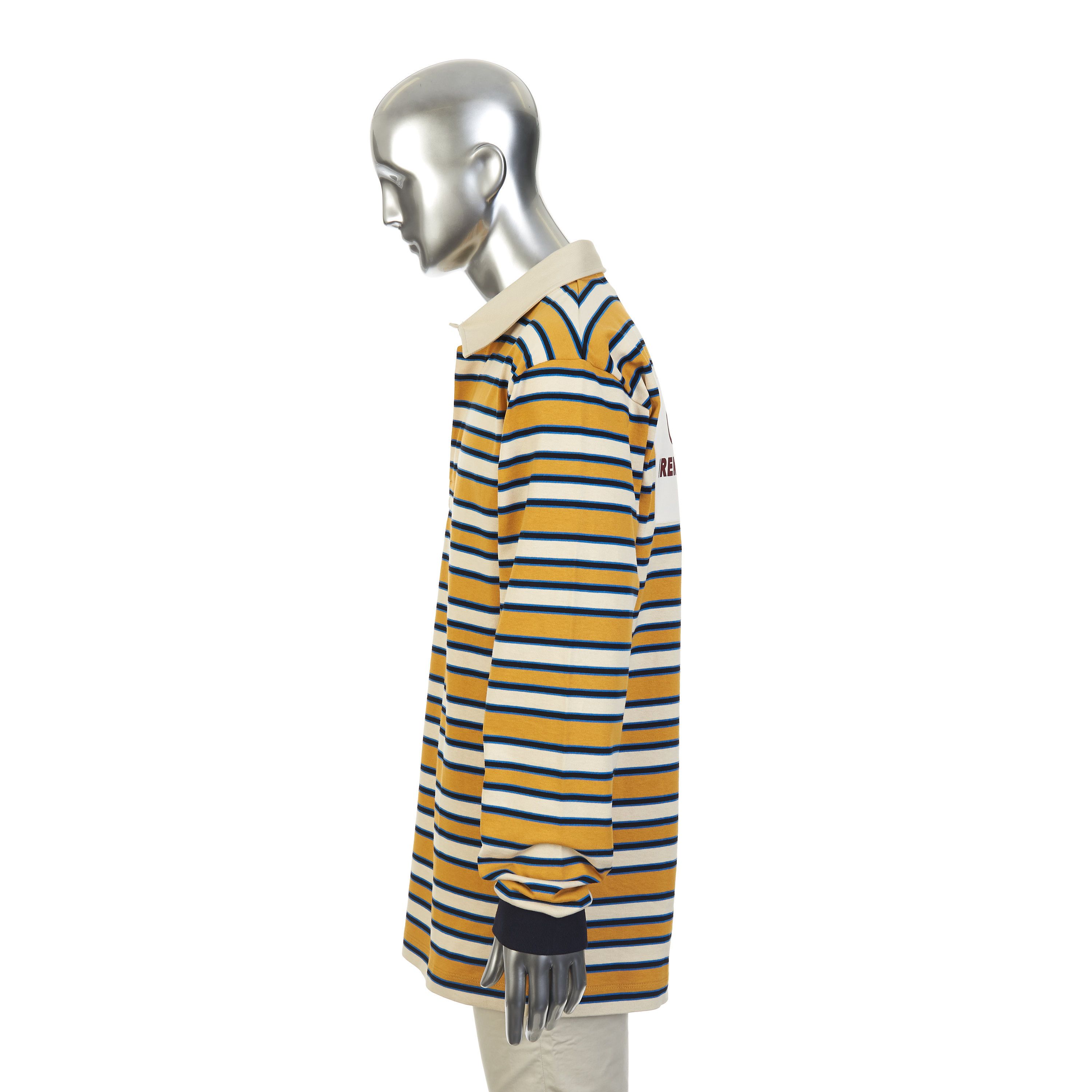 Gucci Striped Polo Shirt In Heavy Cotton With Cities Embroidery Size US S / EU 44-46 / 1 - 7 Thumbnail