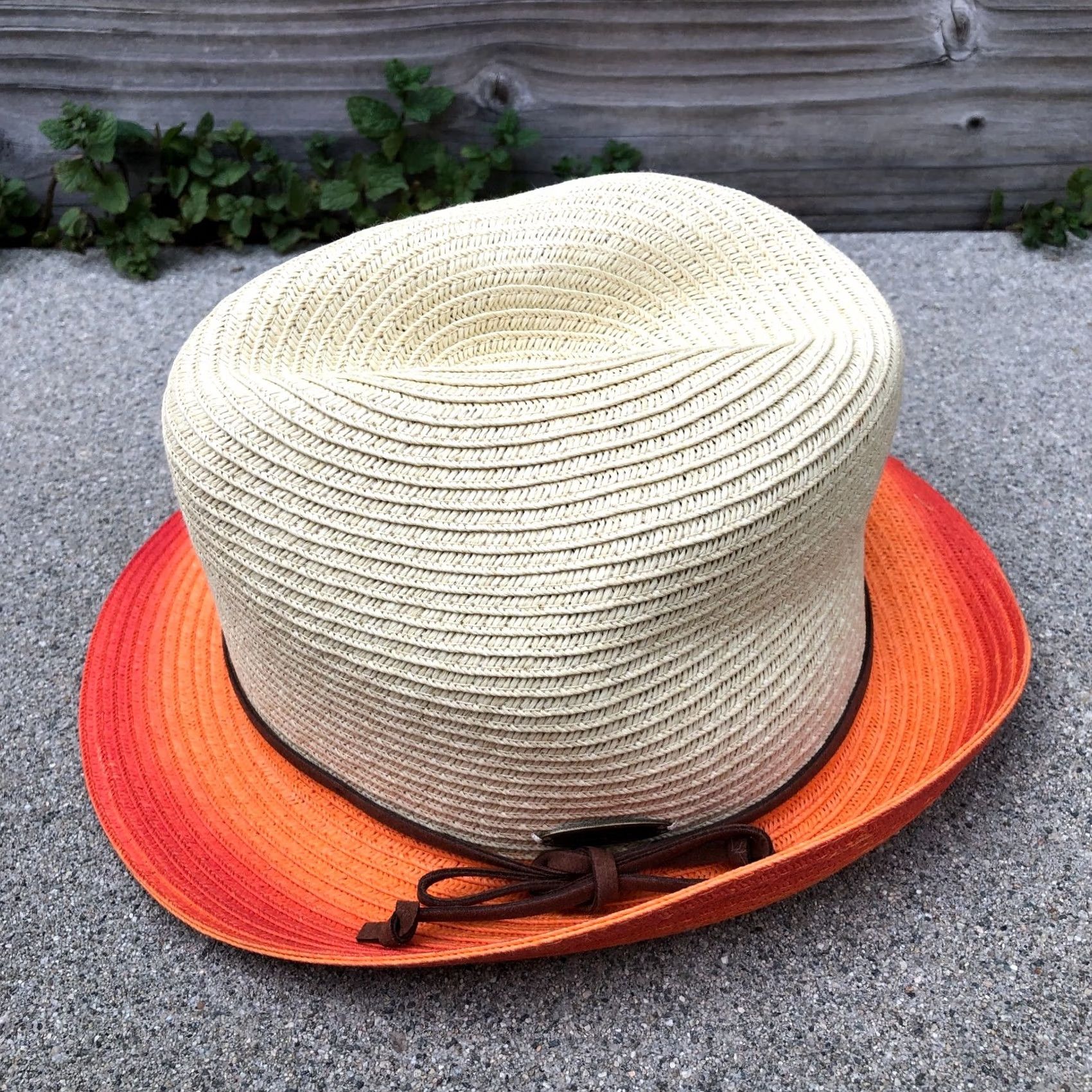 Panama Jack PANAMA JACK Fedora Hat Unisex Beige Orange 100% Toyo Cap One Size Mens Womens Fedora Hat Size ONE SIZE - 2 Thumbnail