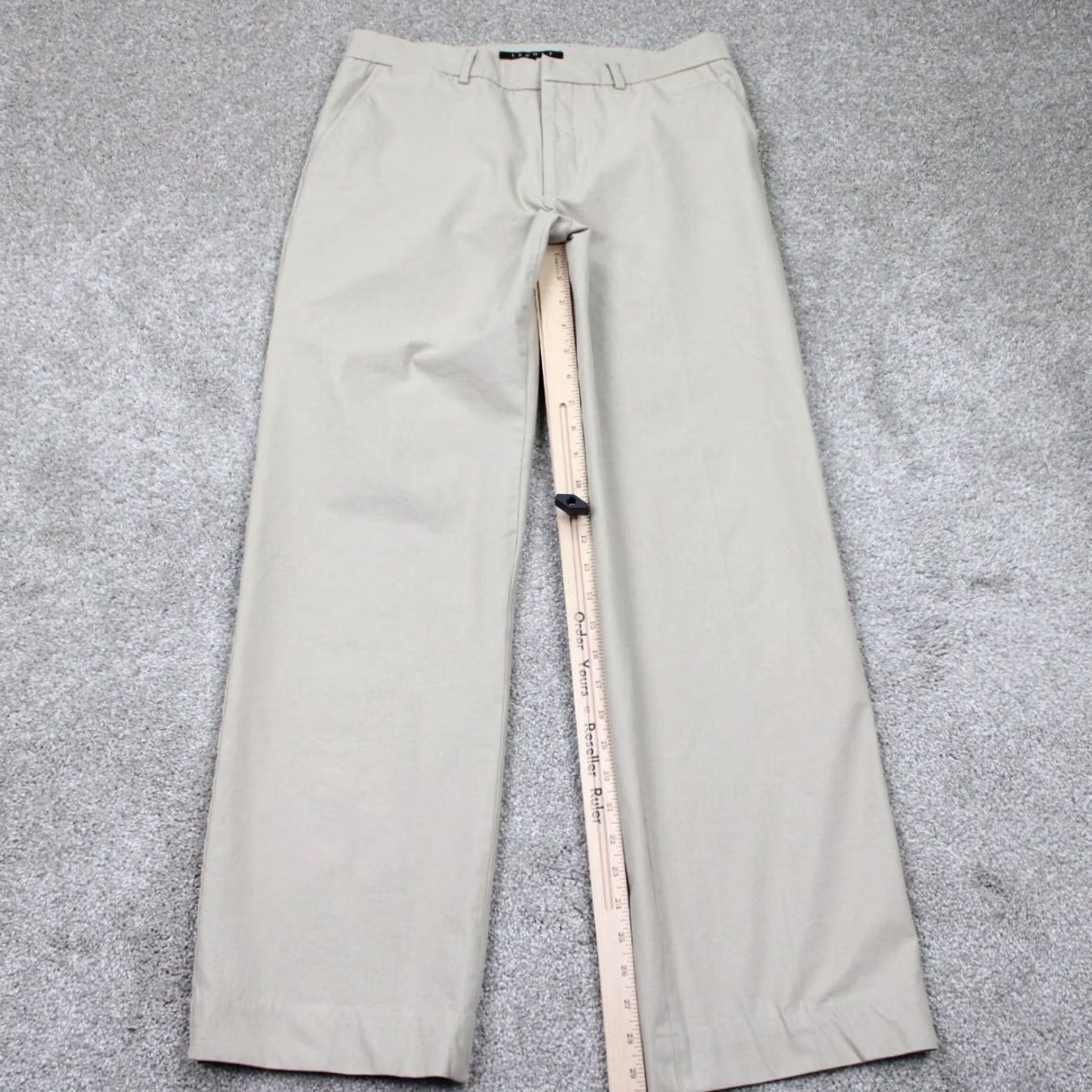 Theory Vintage Theory Chino Pants Mens 32 Flat Front Straight Leg 30" Inseam Beige Cotton Nylon Lycra Regular Size 32 Mens Pants Size US 32 / EU 48 - 3 Thumbnail