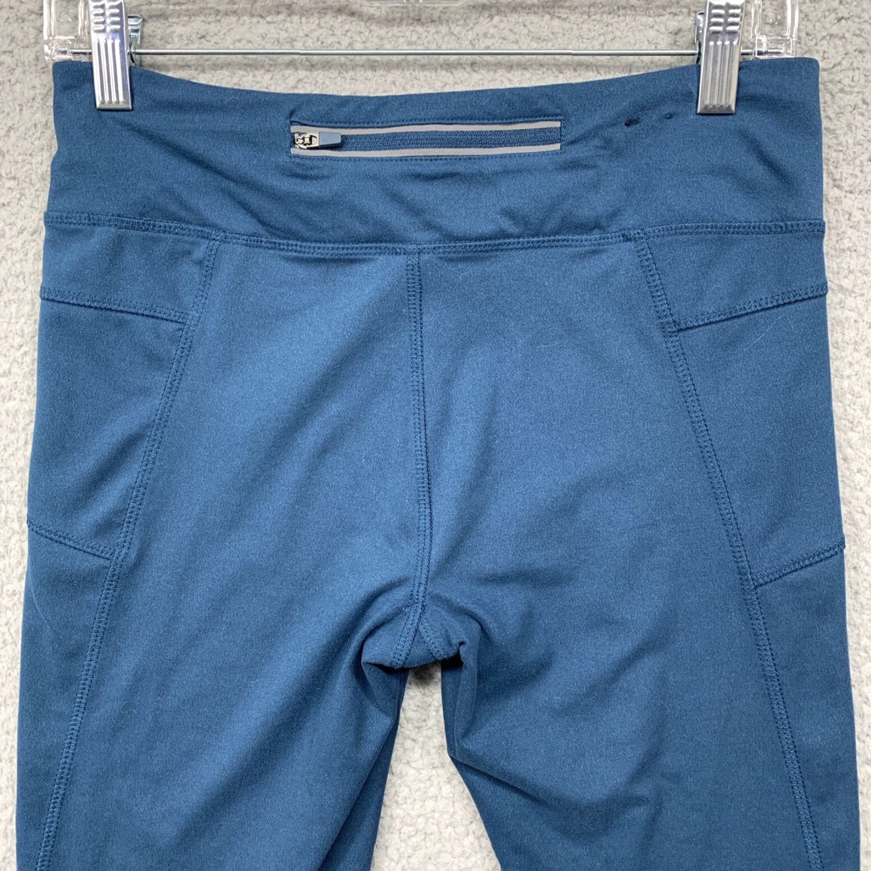 Vintage Marika Tek Athletic Leggings Sz 8-10 Capri Turquoise Exercise Yoga Waist Pocket Size 32" / US 10 / IT 46 - 5 Thumbnail
