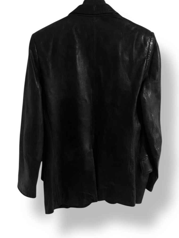 Dior Dior Homme x Hedi Slimane SS02 Leather Blazer Size 44R - 3 Thumbnail