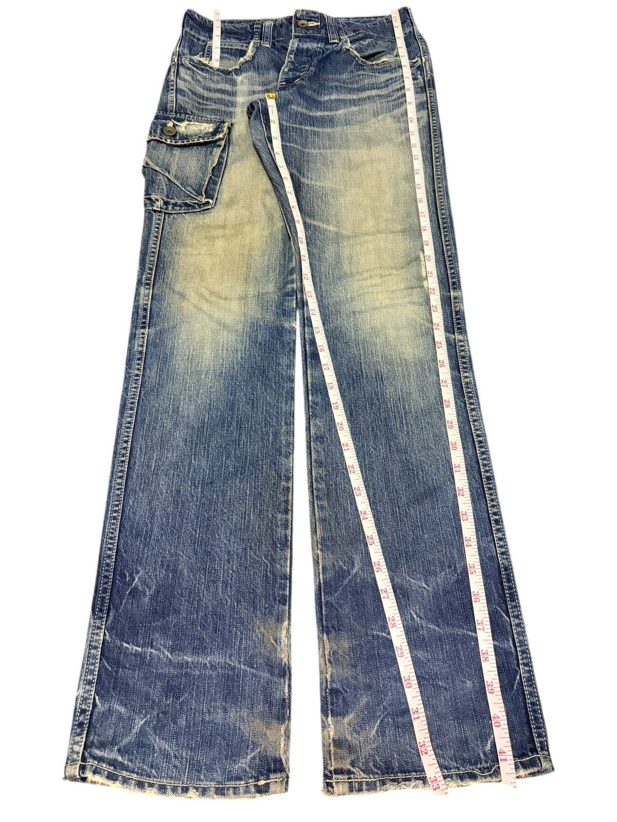 Johnbull Vintage Japanese Johnbull Distressed Cargo Jeans Size 28" / US 6 / IT 42 - 7 Thumbnail