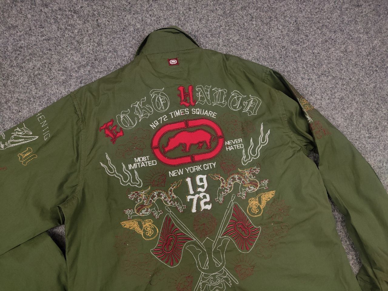 Ecko Unltd. Vintage Ecko Unltd Military Logo Button Long sleeve Shirt Size US M / EU 48-50 / 2 - 13 Thumbnail