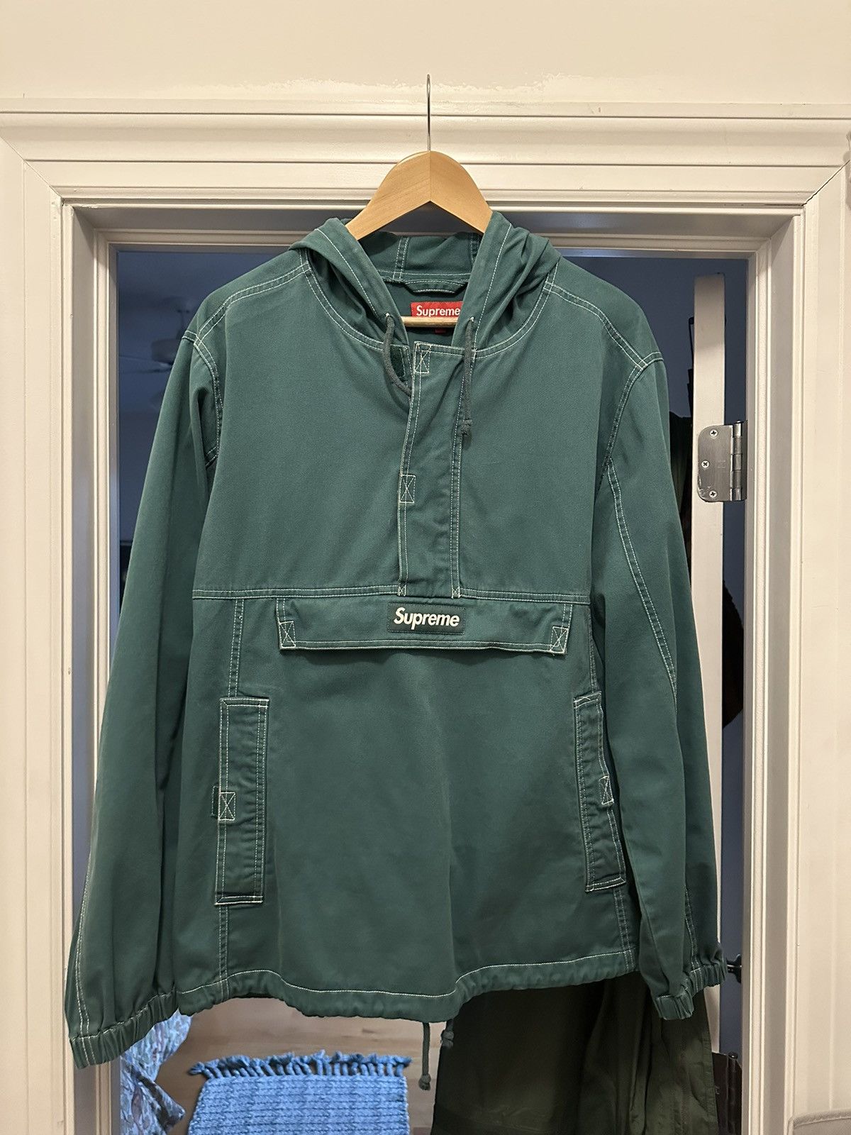 Supreme contrast stitch anorak on sale