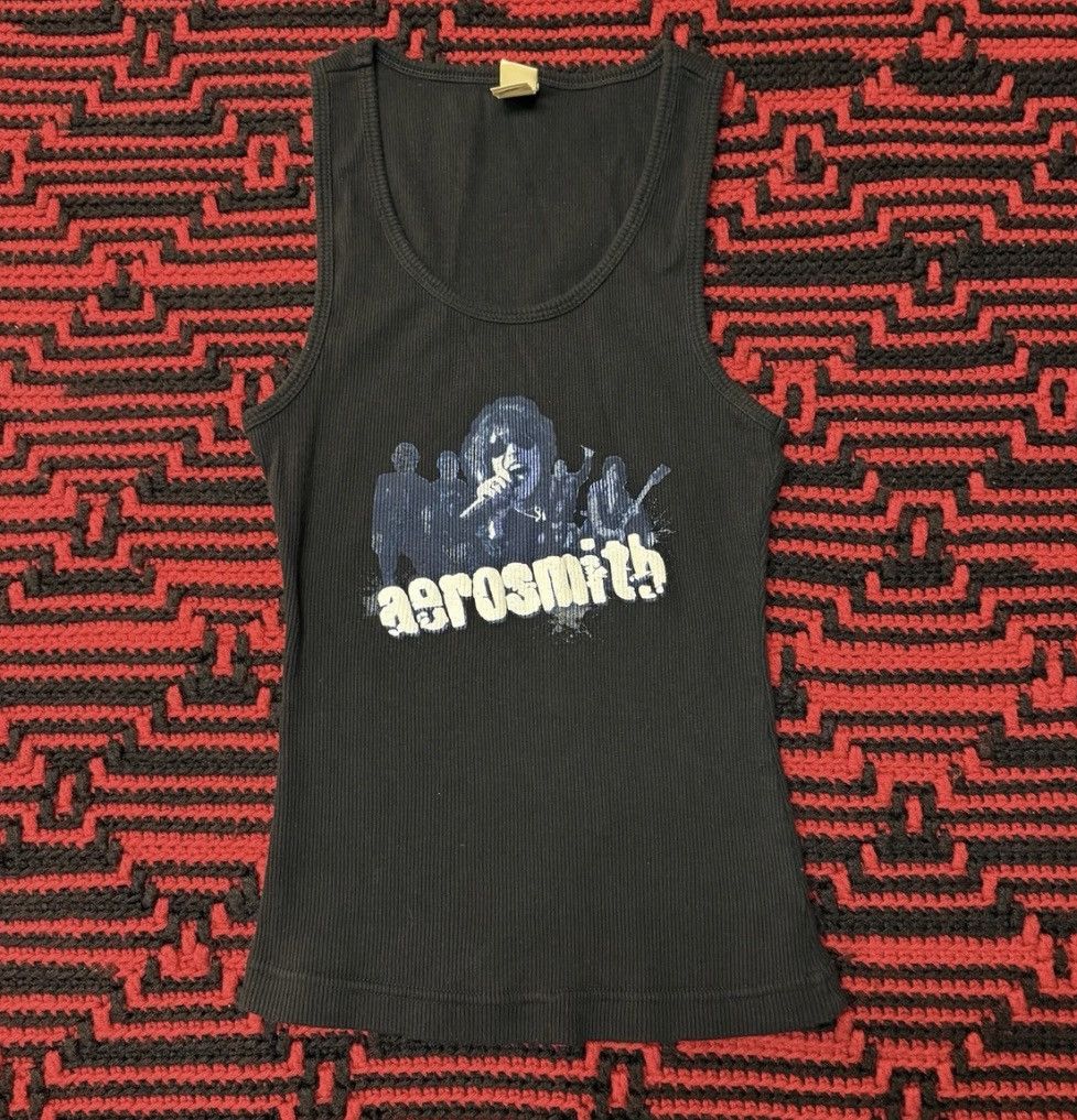 Other Y2K Ribbed Tank Top Aerosmith Size LG Black 🔥🔥🔥 Size US L / EU 52-54 / 3 - 1 Thumbnail