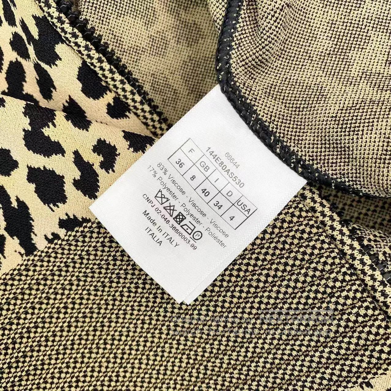 Dior Dior Leopard print back logo slogan long-sleeved jumpsuit| Size XXS / US 00 / IT 34 - 4 Thumbnail