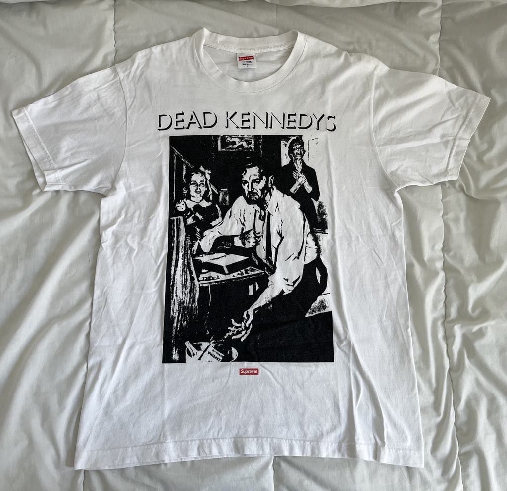Pre-owned Supreme X Dead Kennedys Too Drunk To Fuck T Shirt Size L In White