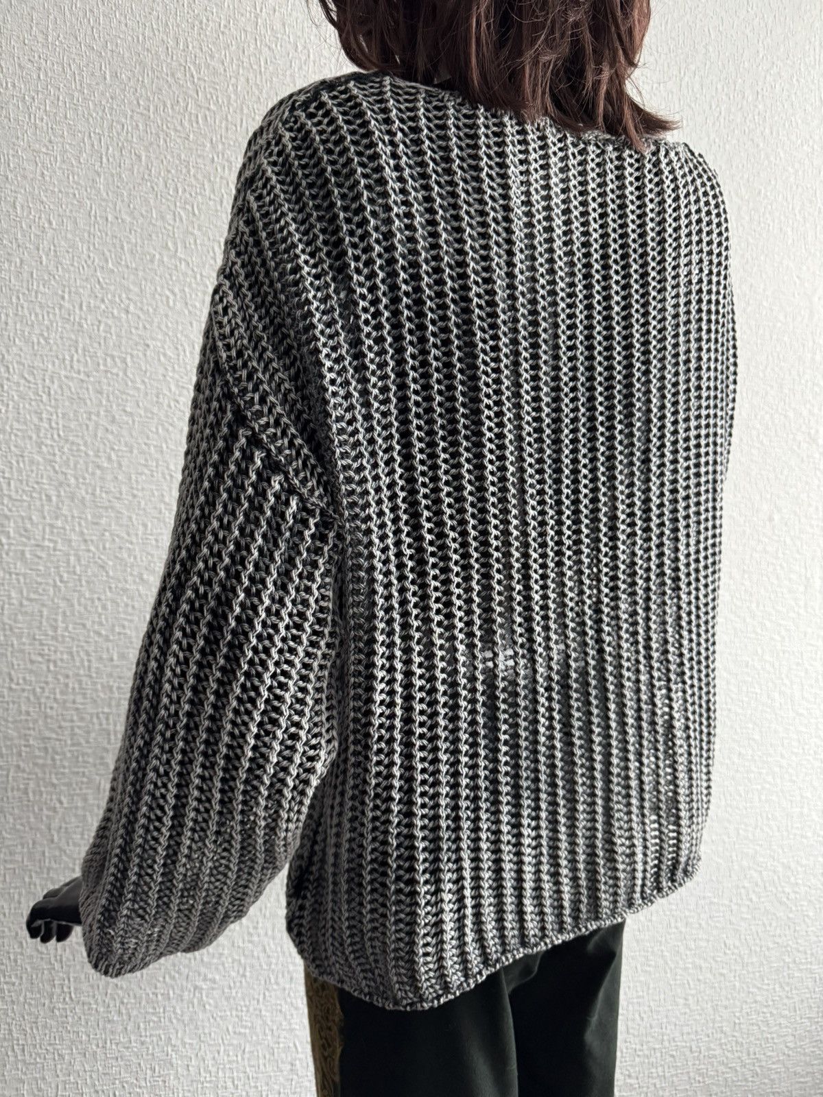 Japanese Brand × Vintage 00s Vintage mesh knit star distressed sweater Avantgarde Size L / US 10 / IT 46 - 5 Thumbnail