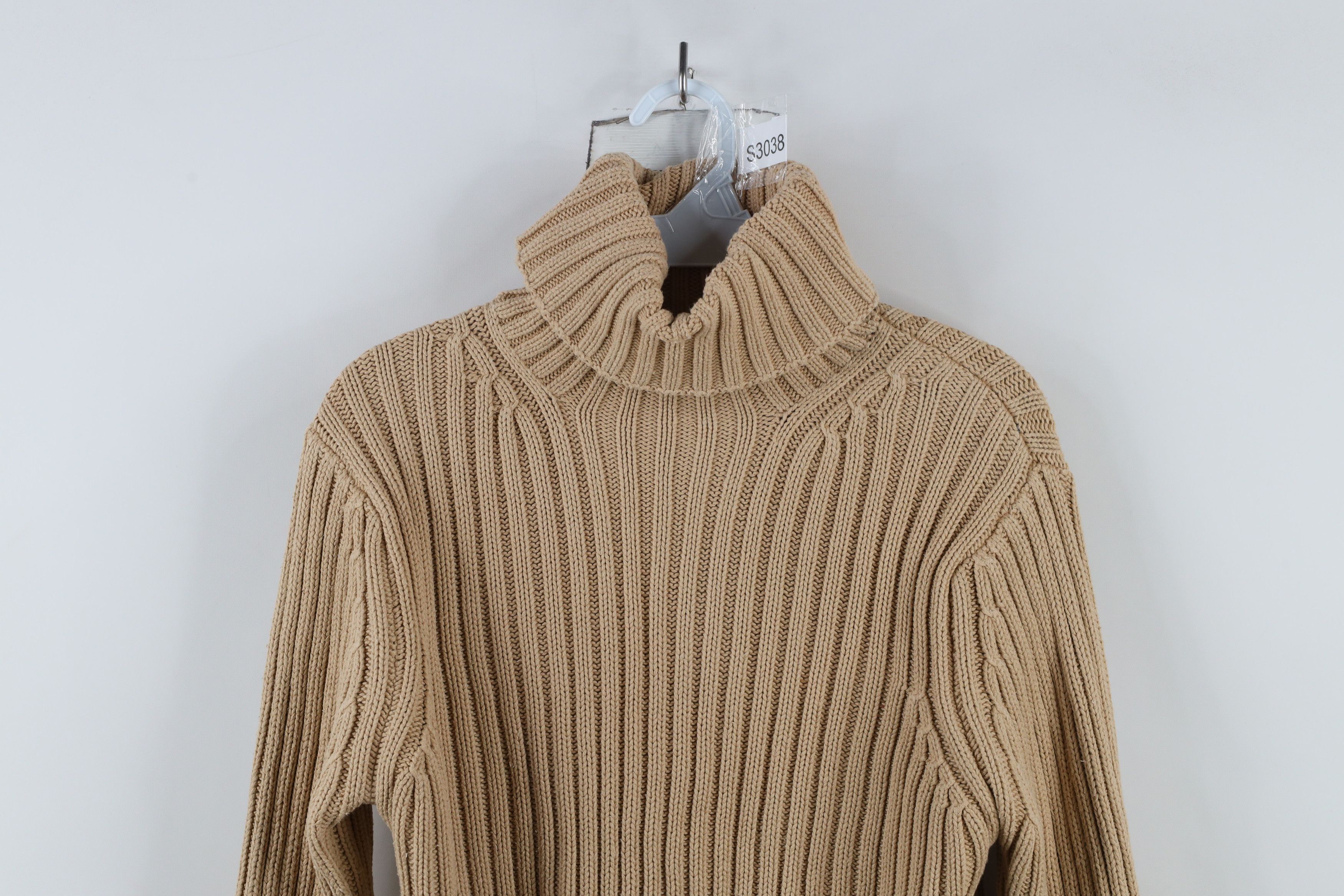 Vintage Vintage 90s Y2K Babydoll Sleeve Ribbed Turtleneck Sweater Size XL / US 12-14 / IT 48-50 - 2 Thumbnail