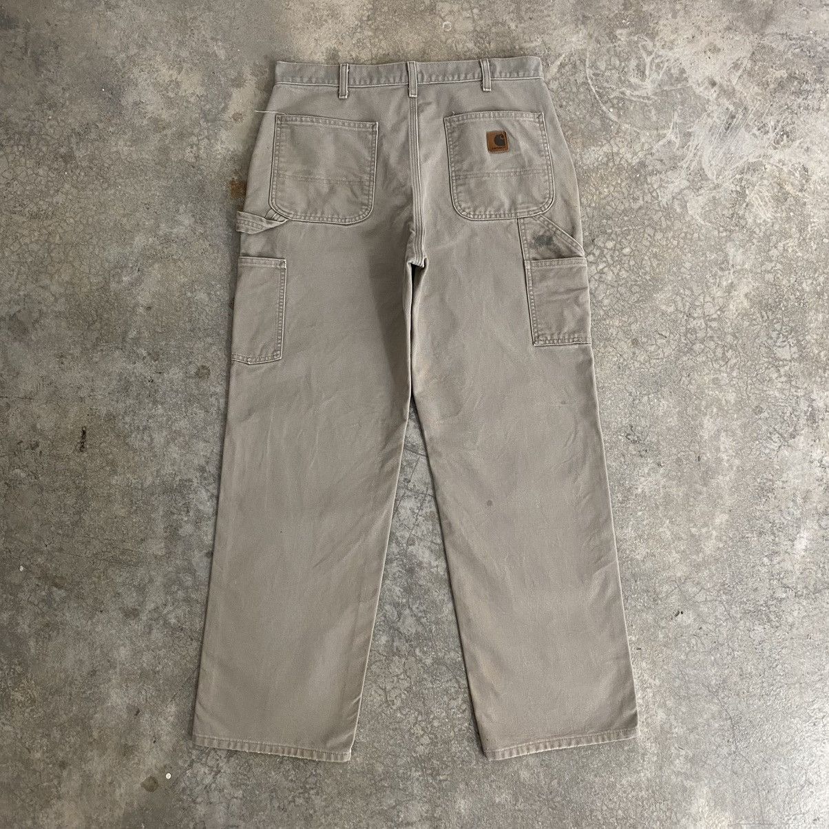 Carhartt × Vintage Vintage Carhartt Desert Grey Carpenter Workwear Pants Size US 33 - 15 Thumbnail