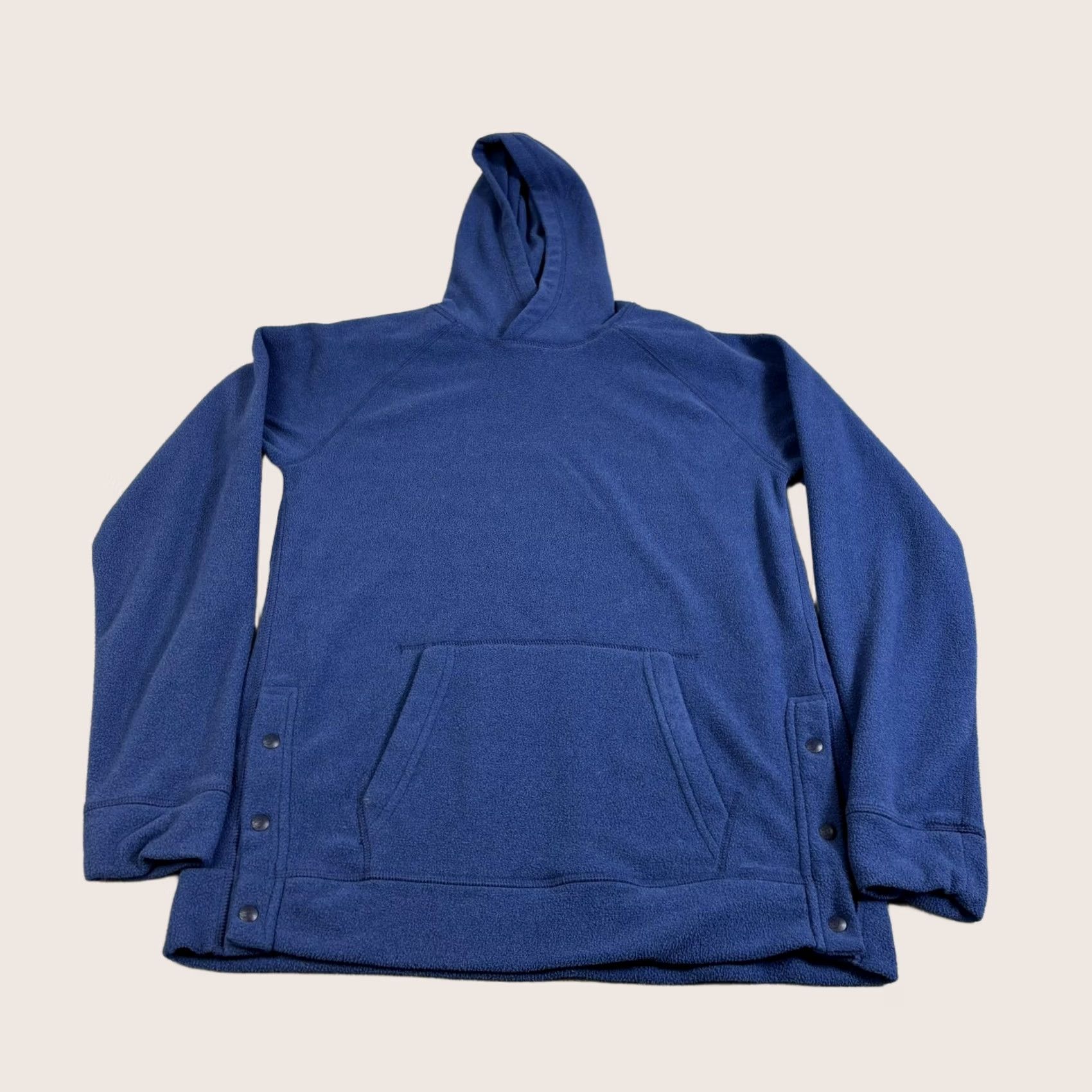Vintage Stio Hoodie Women S Blue Fleece Pullover Hiking Outdoors Snaps Pockets Logo Reg Fit Crew Neck Size S / US 4 / IT 40 - 1 Thumbnail