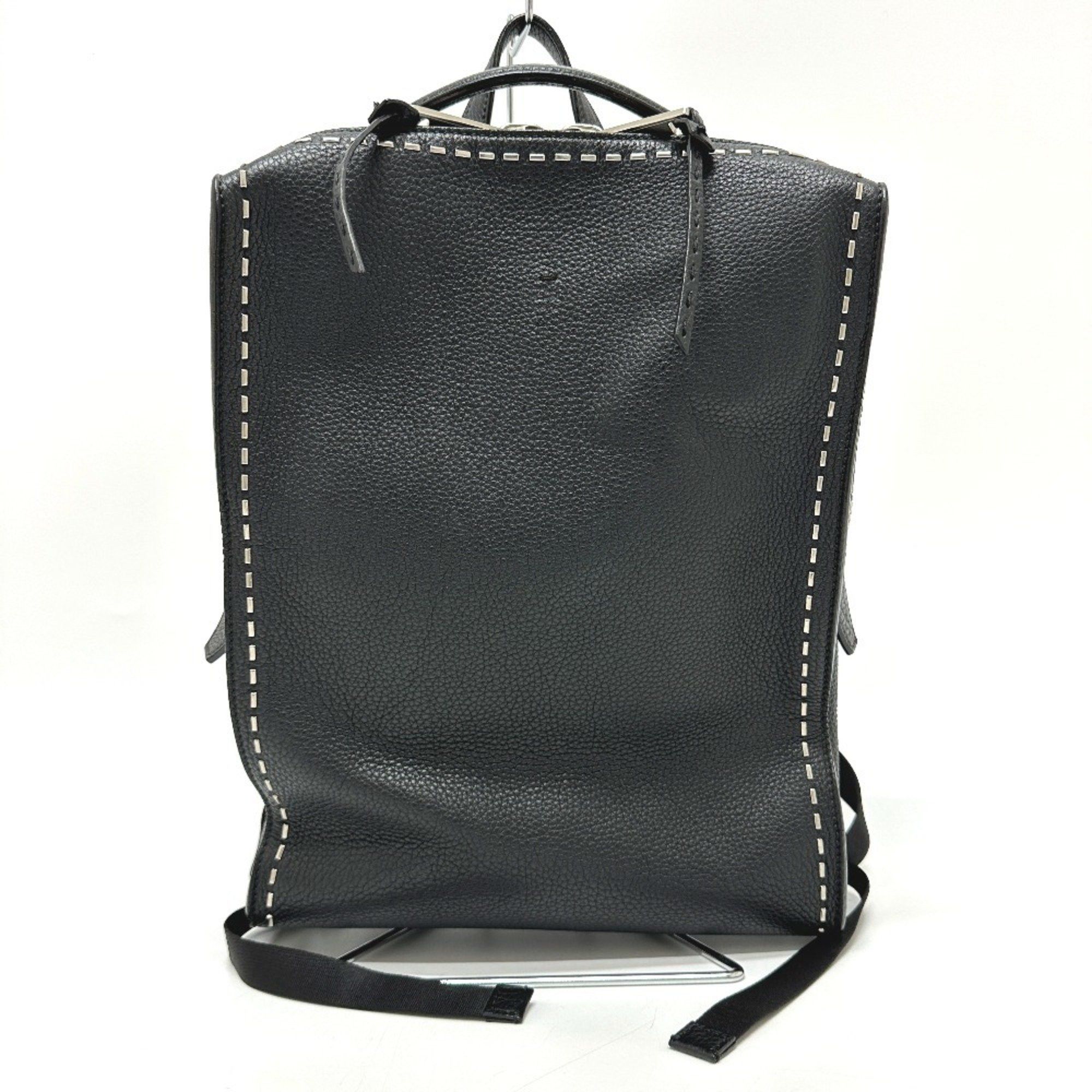 Fendi FENDI 7VZ022 Selleria Line Backpack Leather Men's Black Size ONE SIZE - 1 Thumbnail