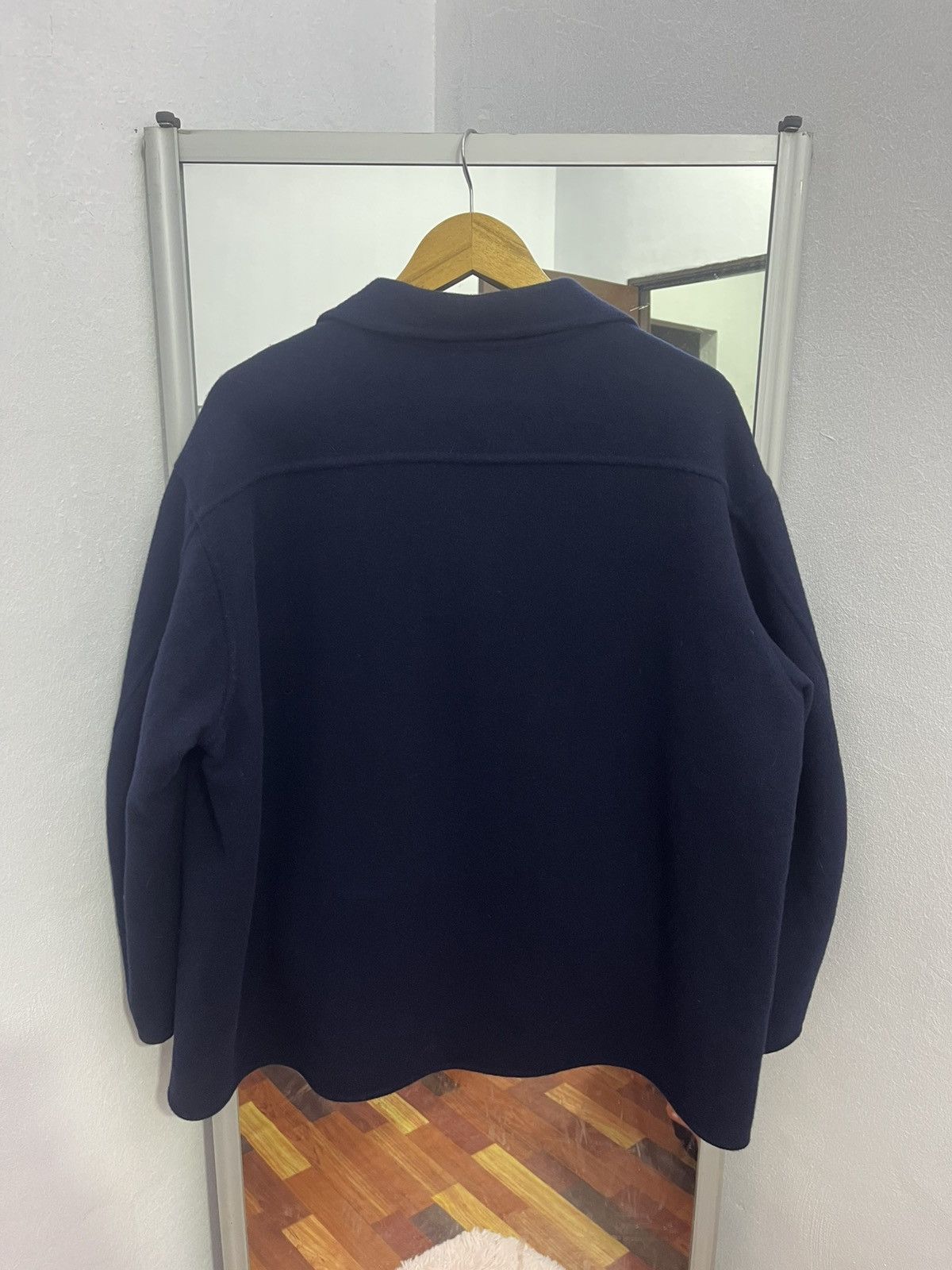 Jil Sander × Uniqlo Uniqlo +J Jil Sander Navy Wool Boxy Jacket Size US L / EU 52-54 / 3 - 8 Thumbnail