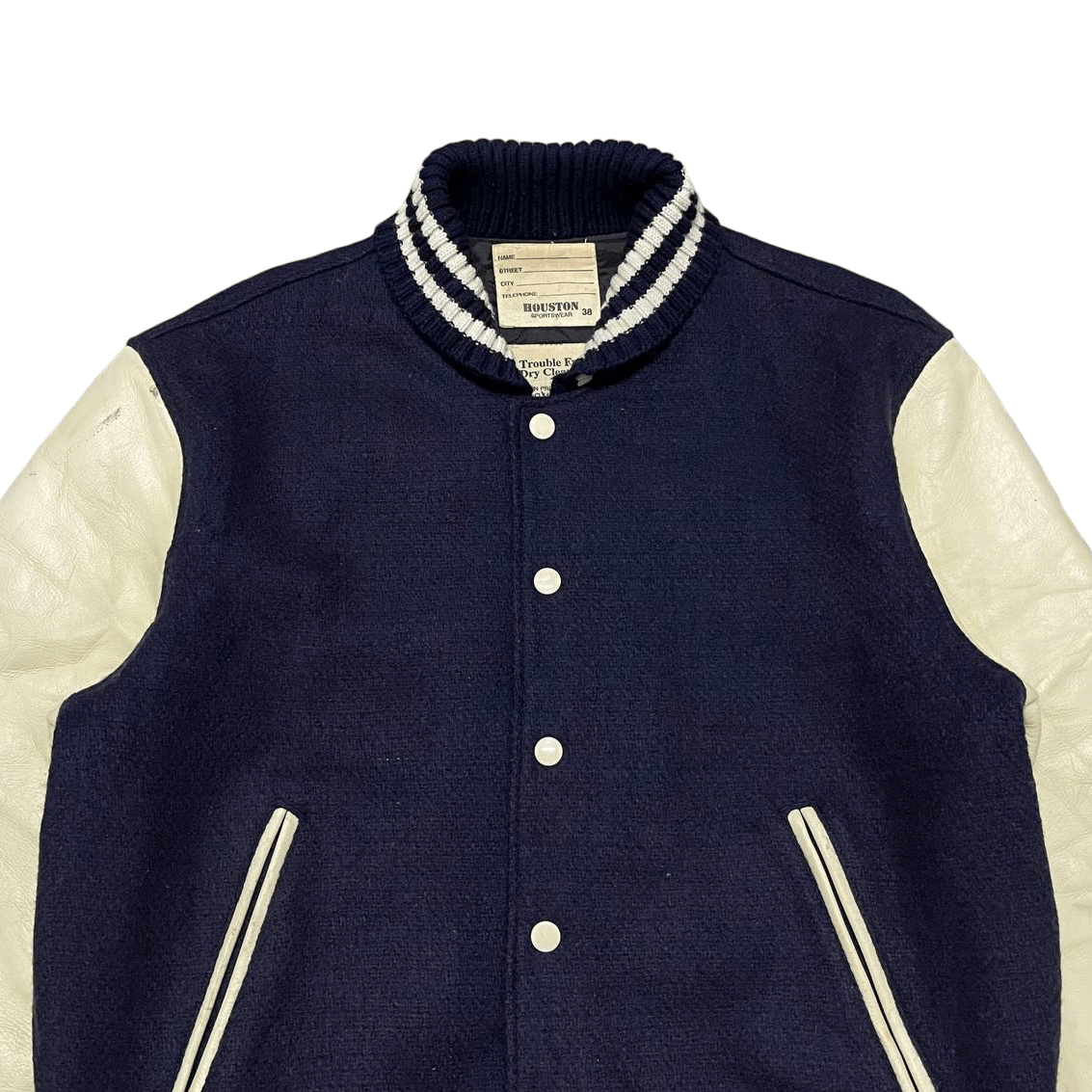 Japanese Brand Vintage Houston Blue Devils Varsity Jacket Leather Sleeve Size US M / EU 48-50 / 2 - 4 Thumbnail