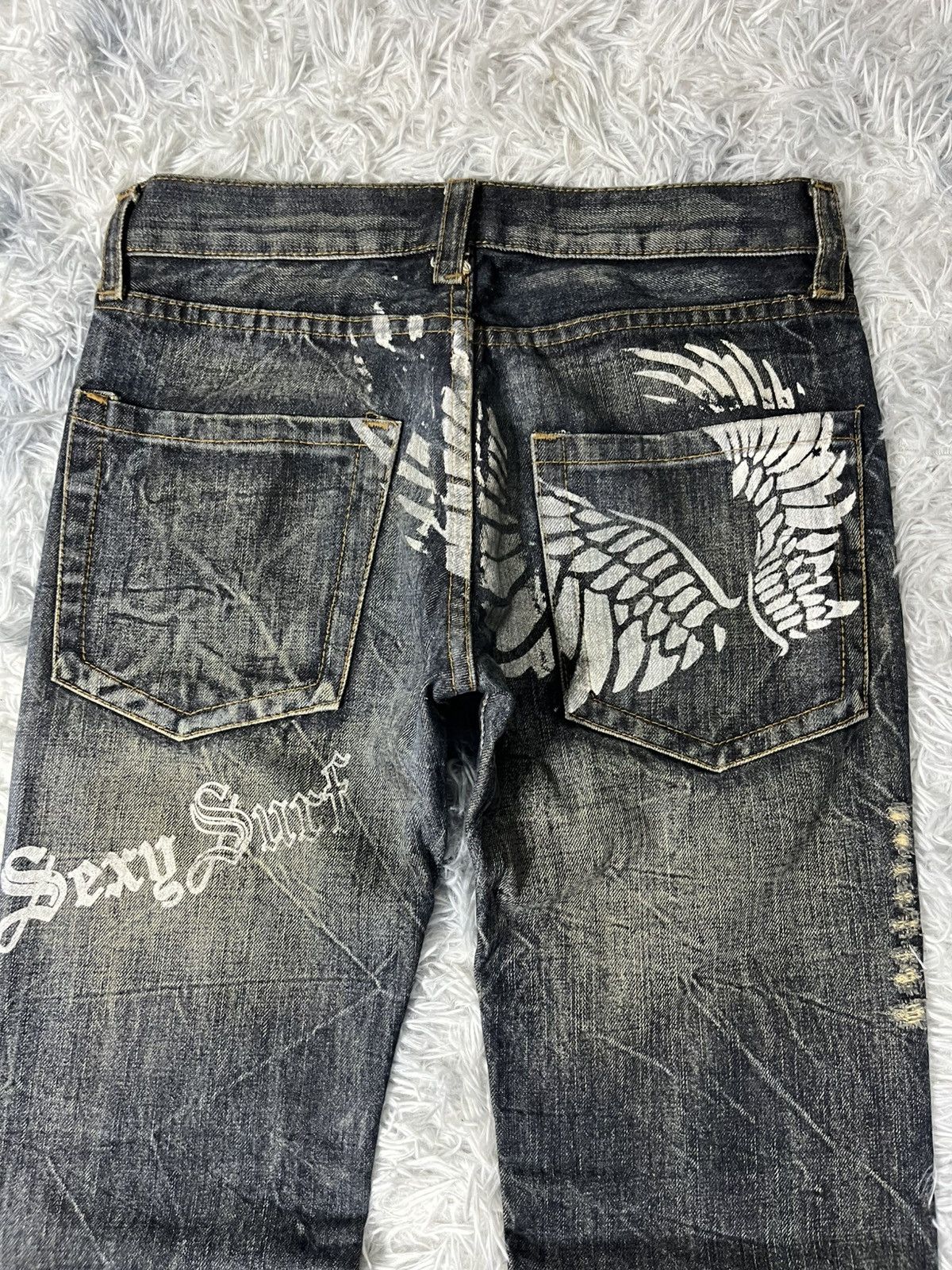 Rare?Japanese Brand K.U.I Distressed Jeans