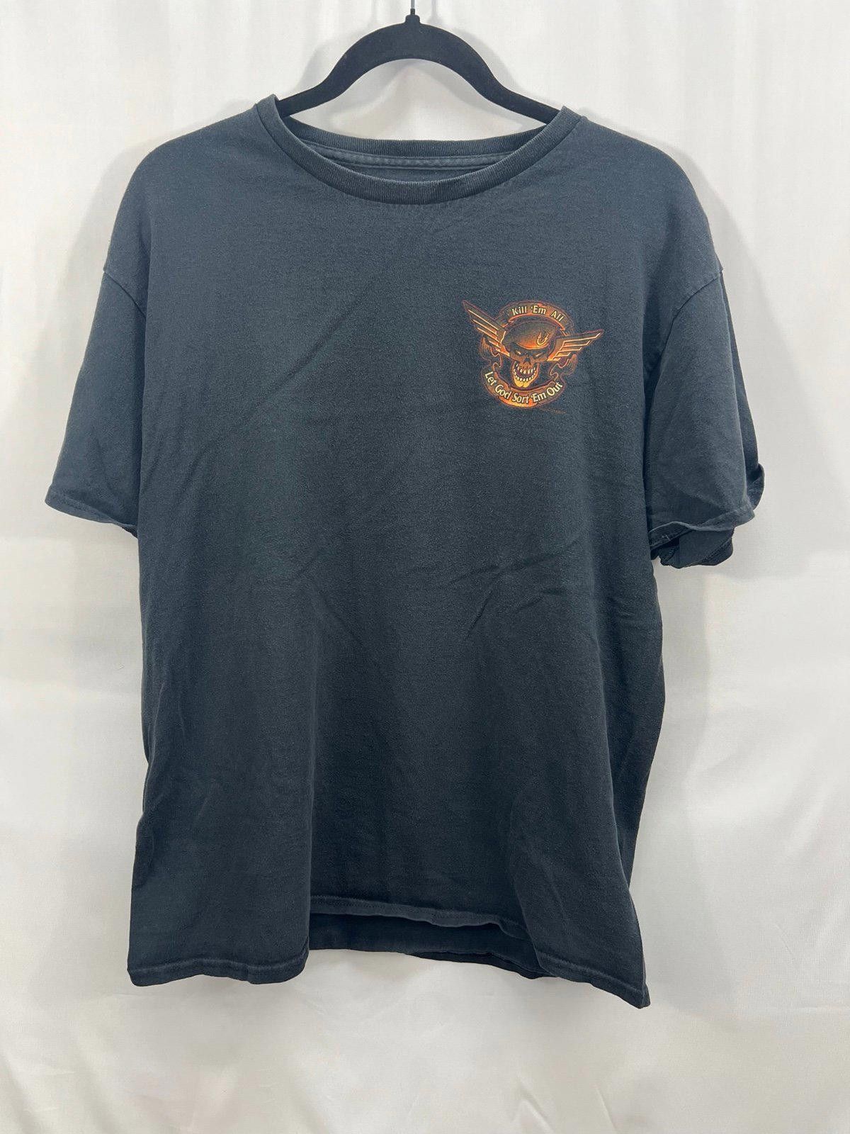 Designer Vintage Graphic Tee - Kill 'Em All Skull T-Shirt Size US L / EU 52-54 / 3 - 3 Thumbnail