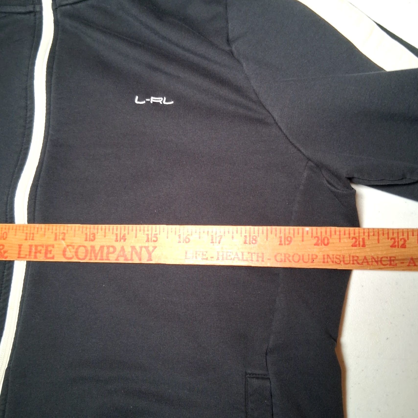 Ralph Lauren Ralph Lauren LRL Active Sweatshirt Jacket Women XL Black White Stripe Athleisure Size XL / US 12-14 / IT 48-50 - 4 Thumbnail