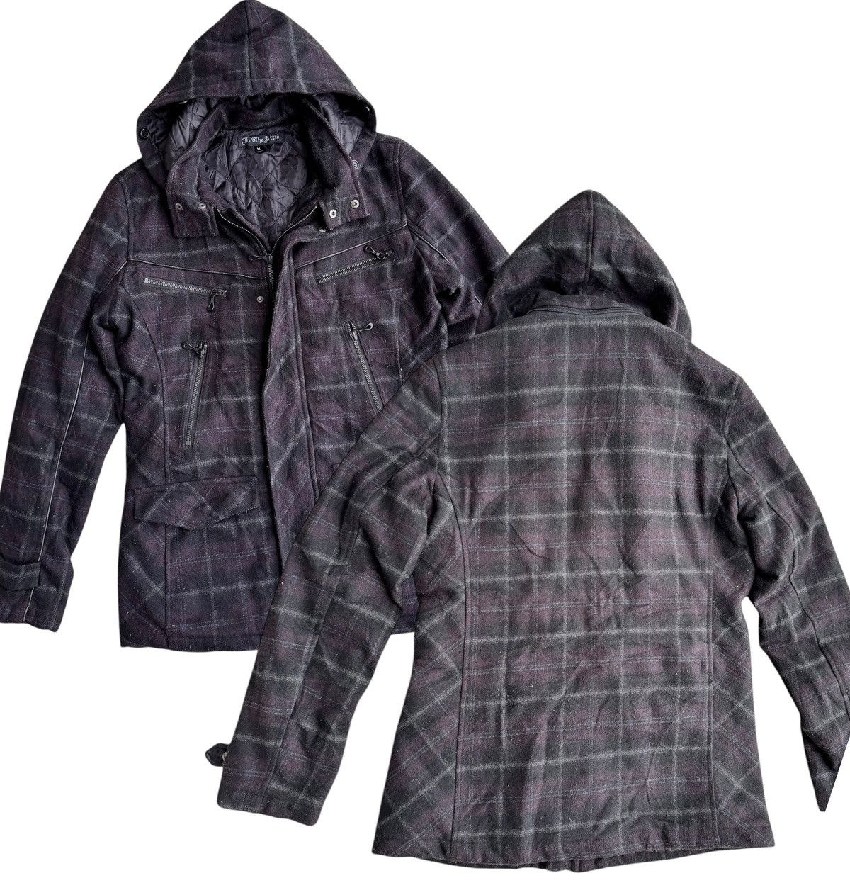 In The Attic 🔥 Japanese Brand In The Attic Black Plaid Jacket Size US S / EU 44-46 / 1 - 1 Thumbnail