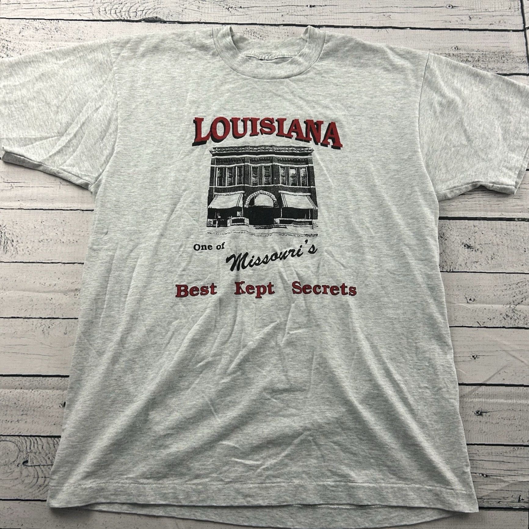 Vintage Vintage Louisiana Missouri Short Sleeve T Shirt Men's Size M Gray Size US M / EU 48-50 / 2 - 2 Thumbnail
