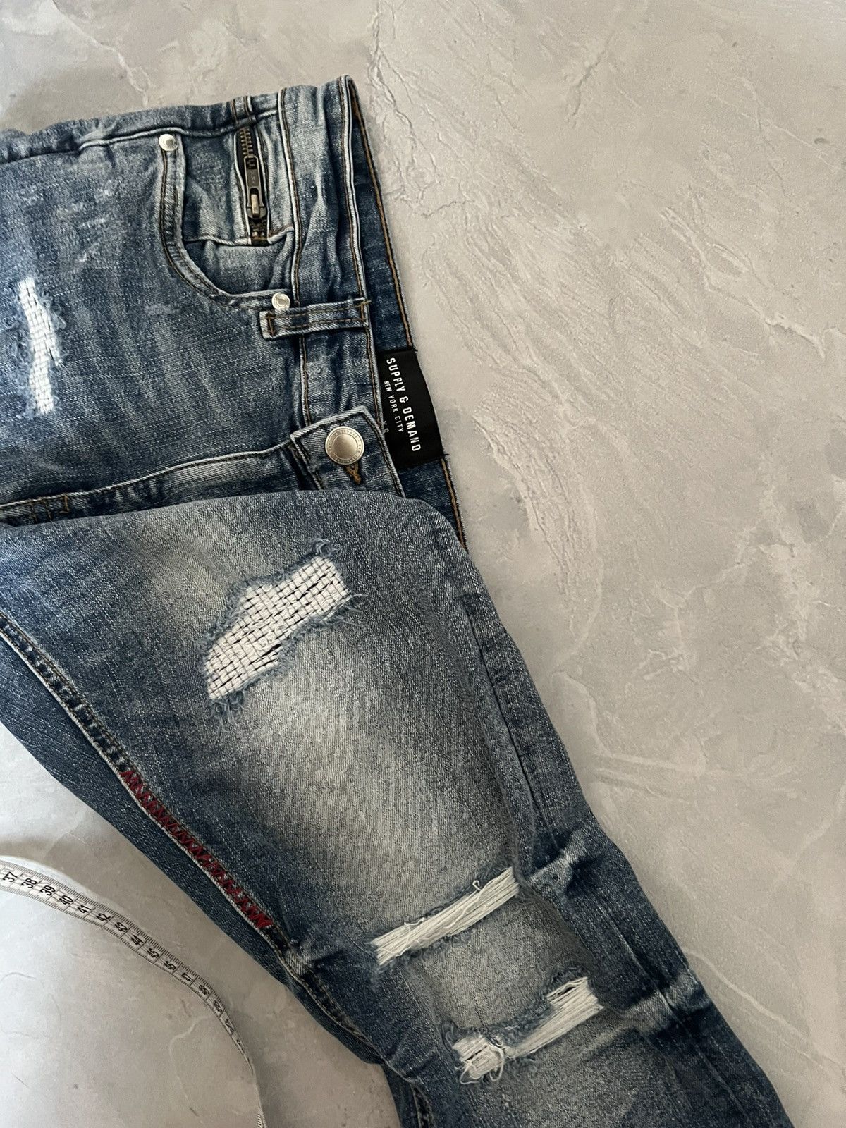 Japanese Brand Destroyed Underground Y2K Slim / Weathered Subversive 90s Size US 30 / EU 46 - 9 Thumbnail
