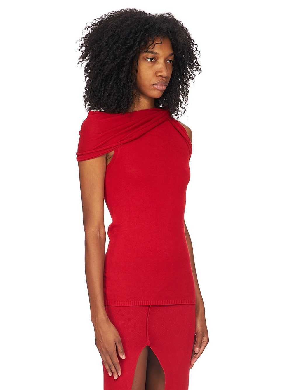 Rick Owens o1y0126 Tank Top in Red Size M / US 6-8 / IT 42-44 - 2 Thumbnail