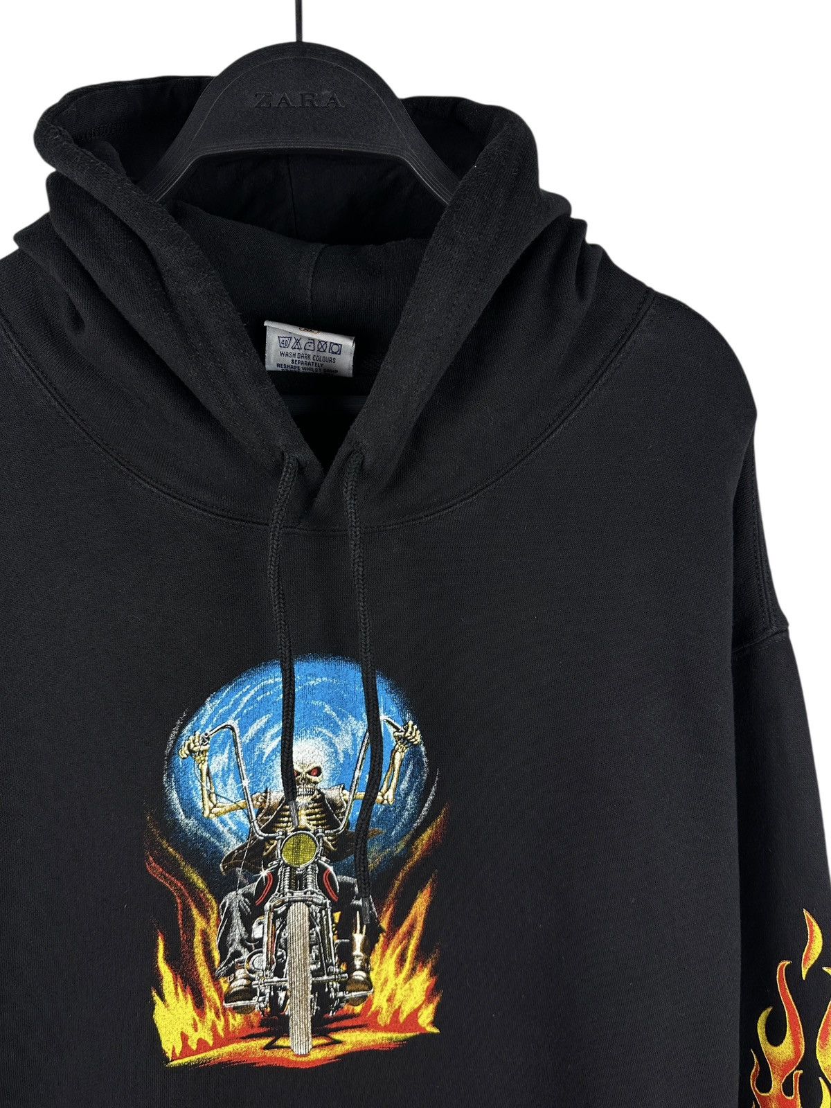 Other Vintage Skull Biker Flame Motorcycle Chopper Graphic Hoodie Size US XL / EU 56 / 4 - 9 Thumbnail