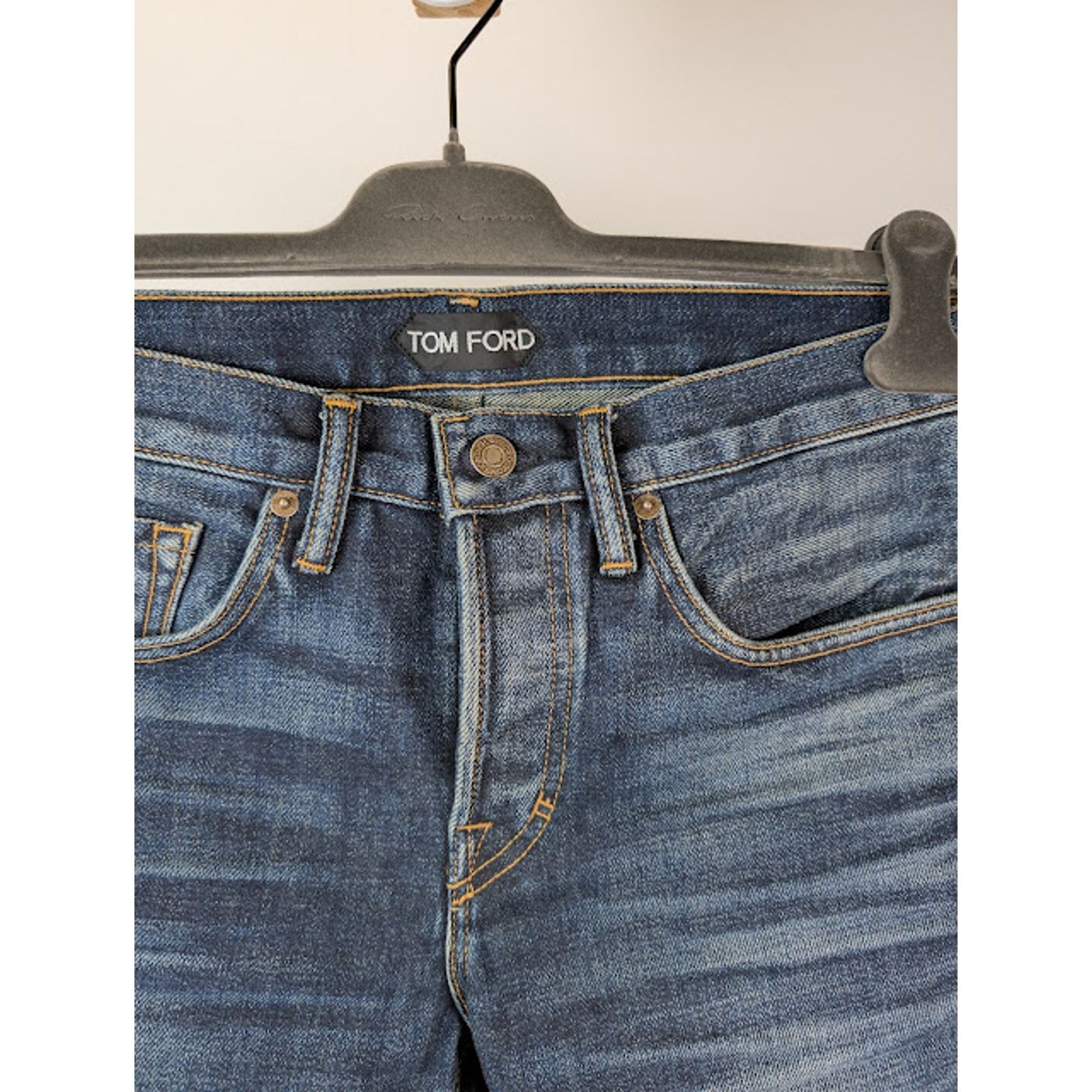 Tom Ford o1rshd1 Japanese Selvedge Slim-Fit Denim Jeans in Navy Blue Size US 32 / EU 48 - 8 Thumbnail