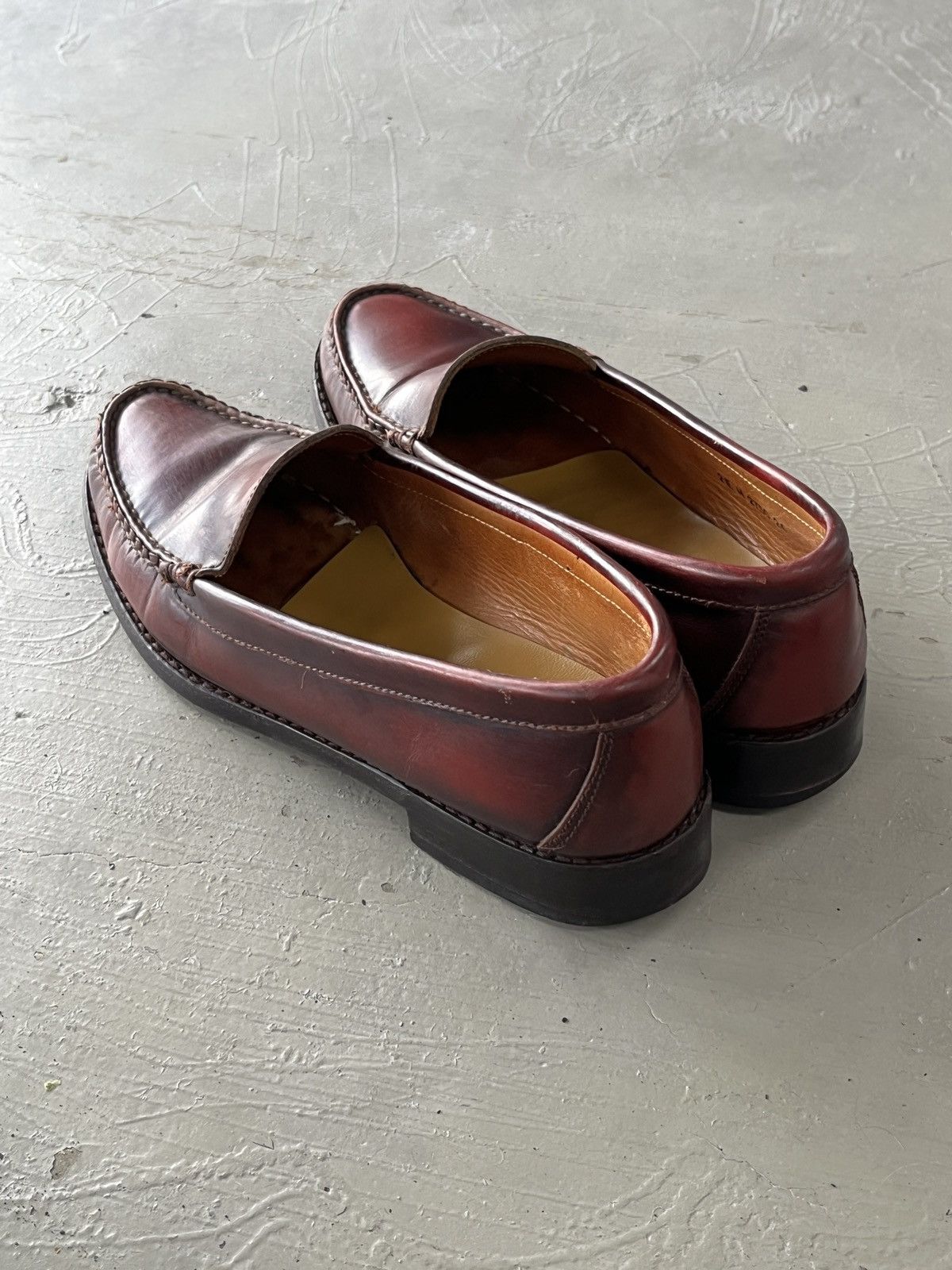 REGAL Regal The Row Style Wine Burgundy Penny Loafers Size US 6.5 / EU 39-40 - 3 Thumbnail