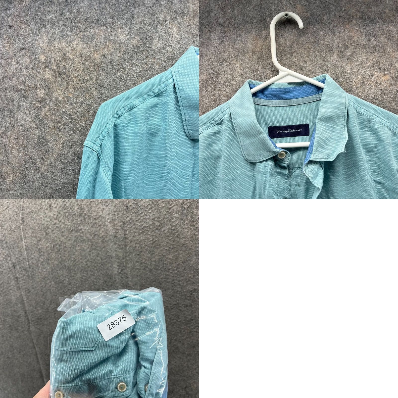 Tommy Bahama VINTAGE Tommy Bahama Shirt Mens L Light Blue Button-Down Tencel Dobby Dylan Preppy Size US L / EU 52-54 / 3 - 9 Thumbnail